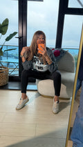 Siyah Yıkamalı Likralı Skinny Jean