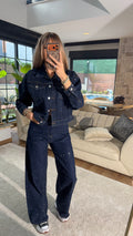 Cool Lacivert Taş Detaylı Jean