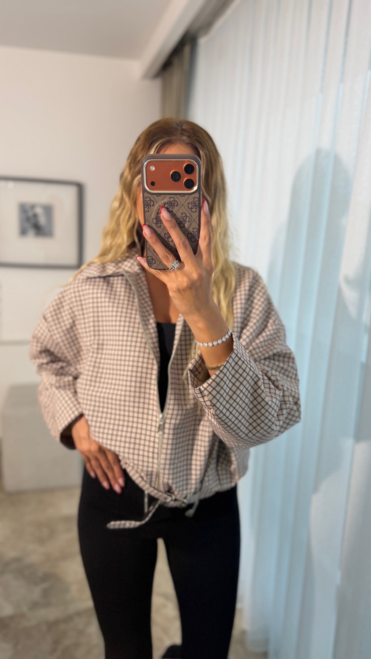 Zr Check Bomber Ceket Vizon