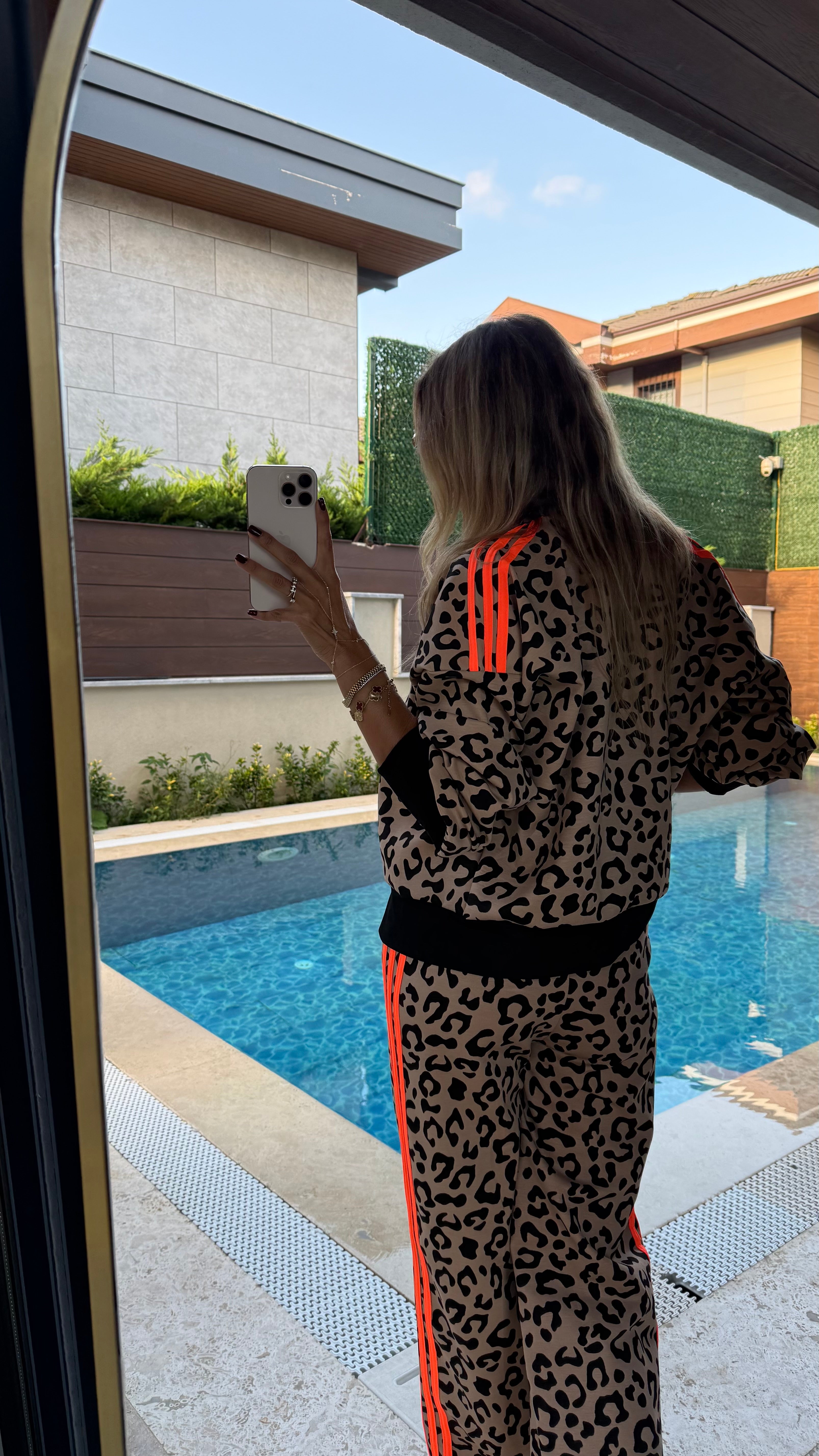 Leopar Desenli İkili Takım