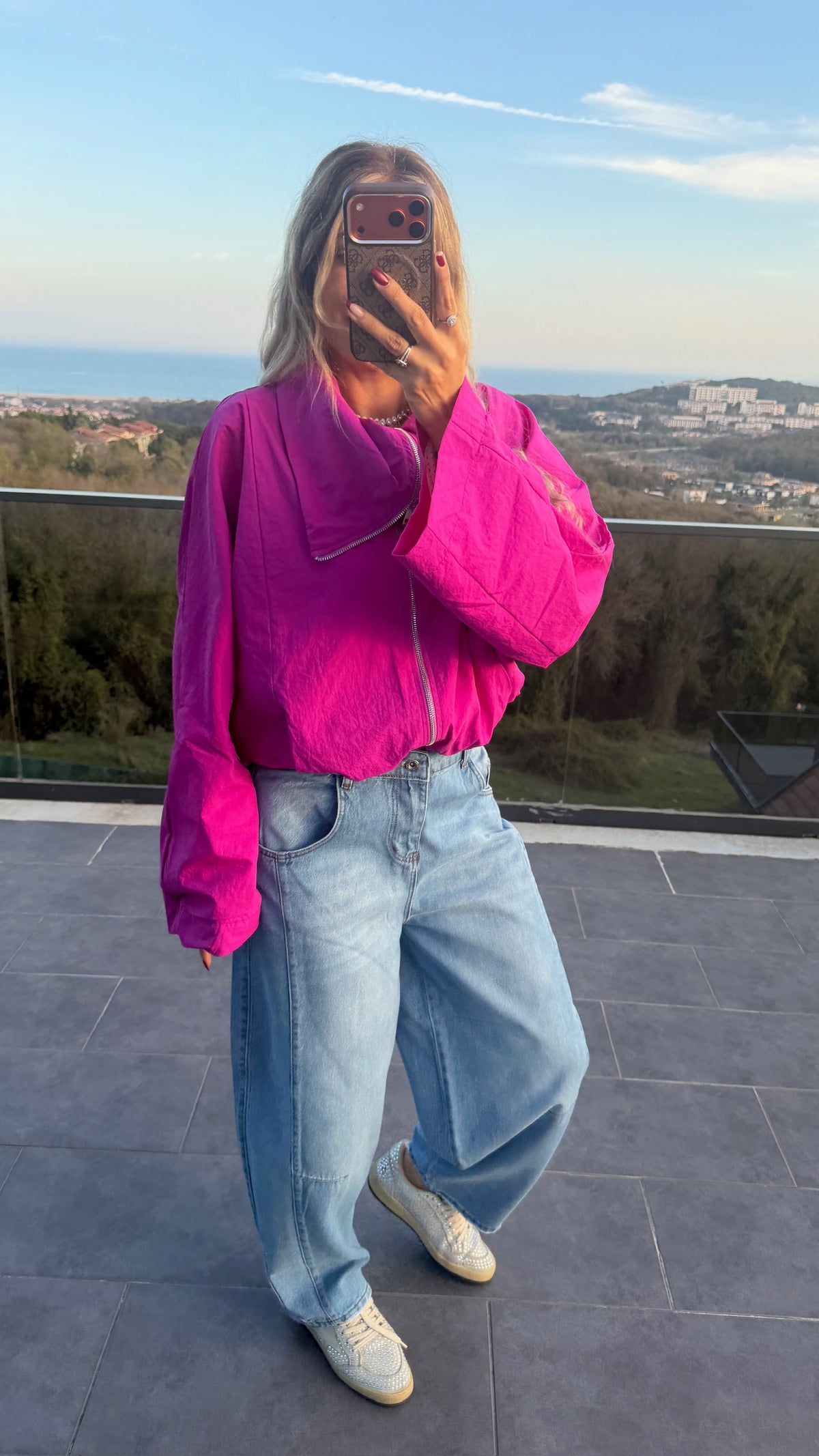 Yıkamalı Açık Mavi Balon Jean