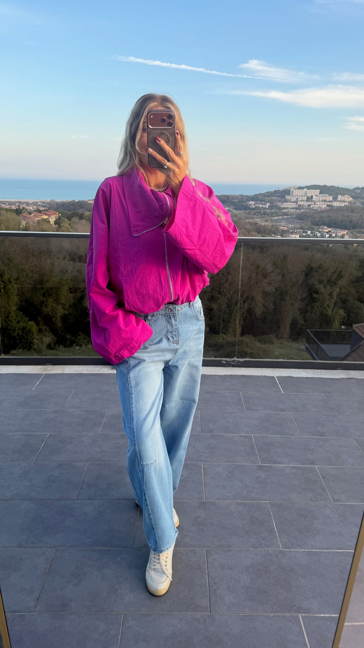 Yıkamalı Açık Mavi Balon Jean