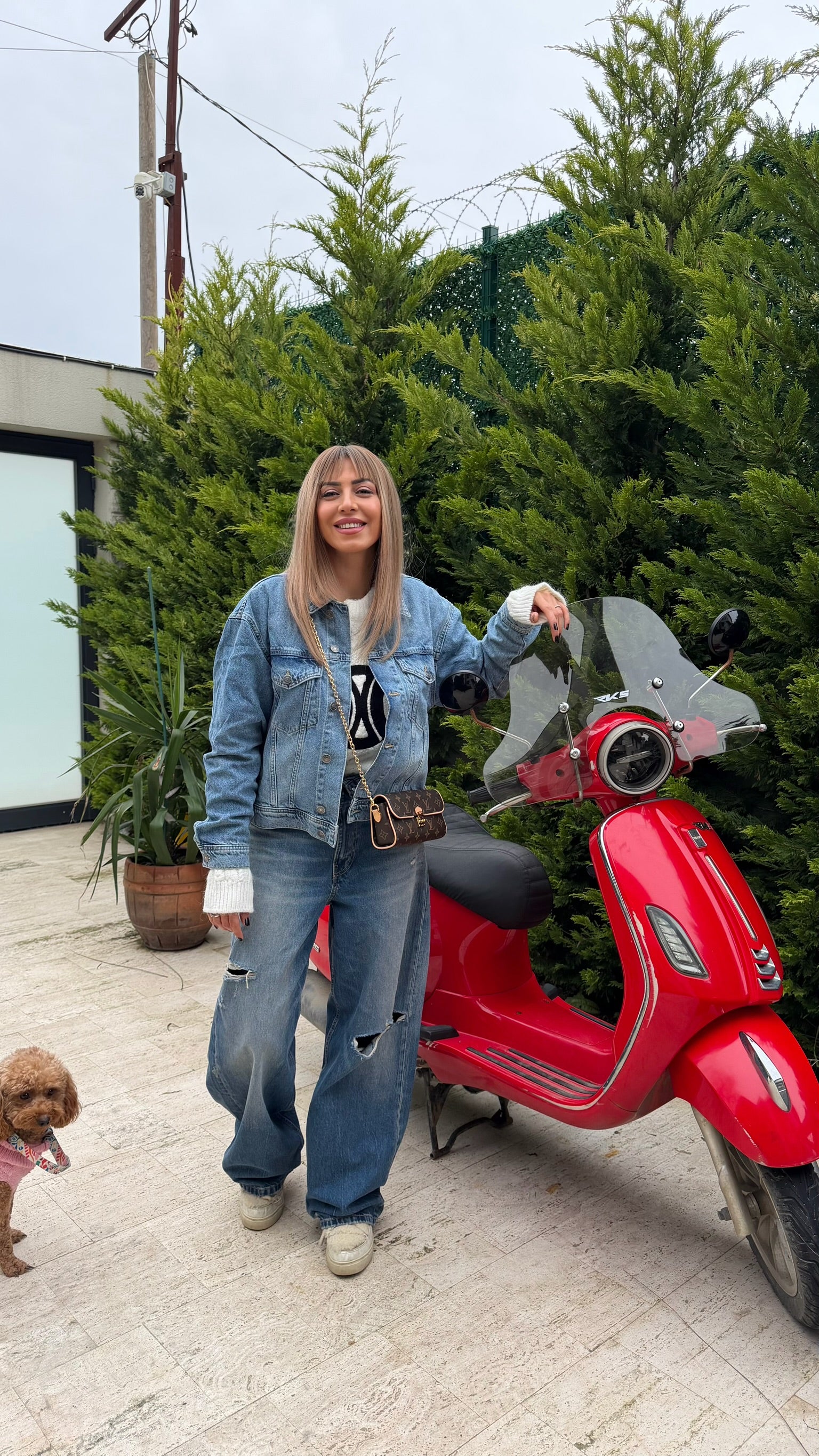 İthal Yazı Baskılı Denim Kot Ceket