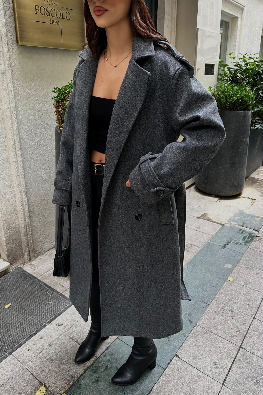 Milano Kaşe  Kaban Antrasit