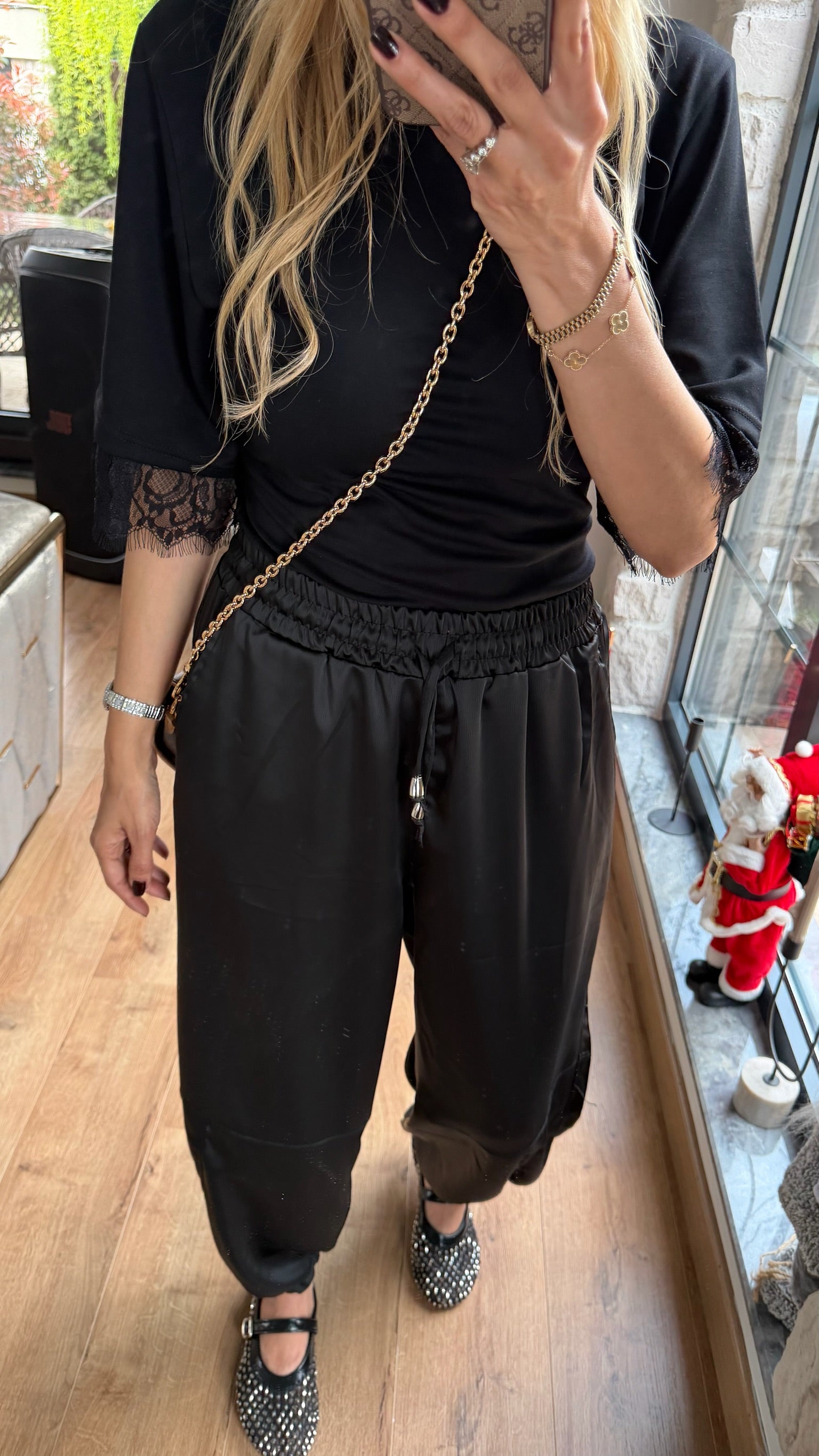 Saten Şalvar Kesim Pantolon