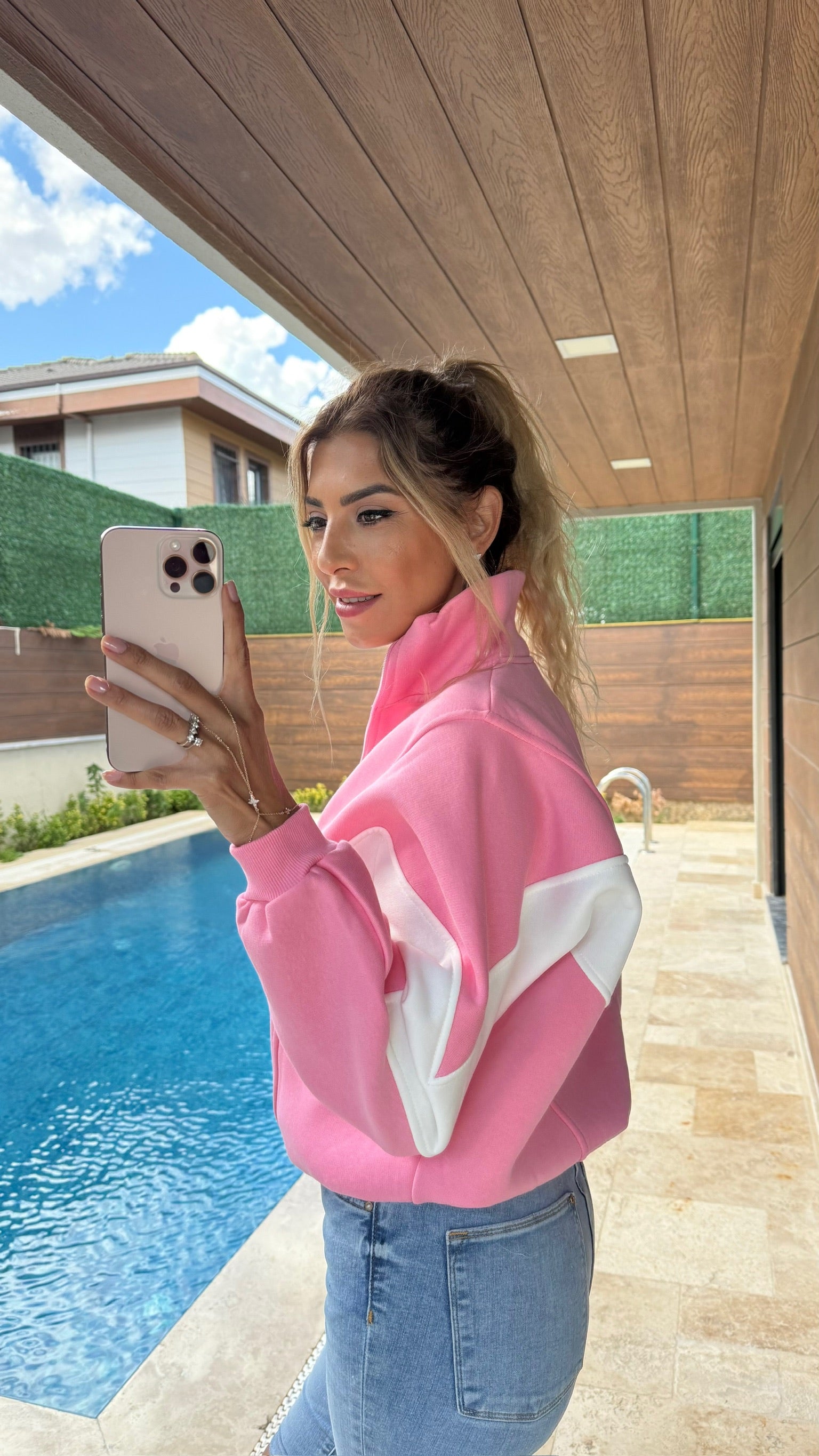 Şardonlu Garnili Oversize Hırka
