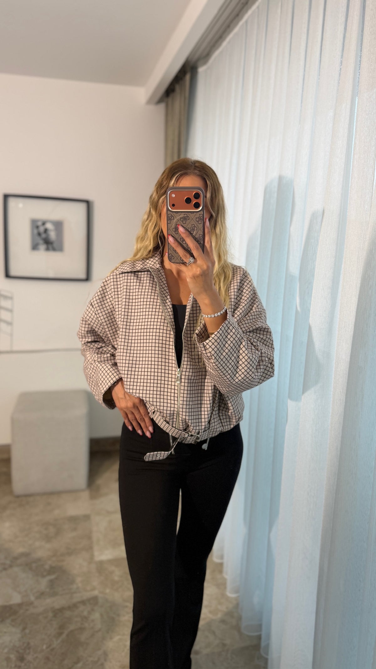 Zr Check Bomber Ceket Vizon