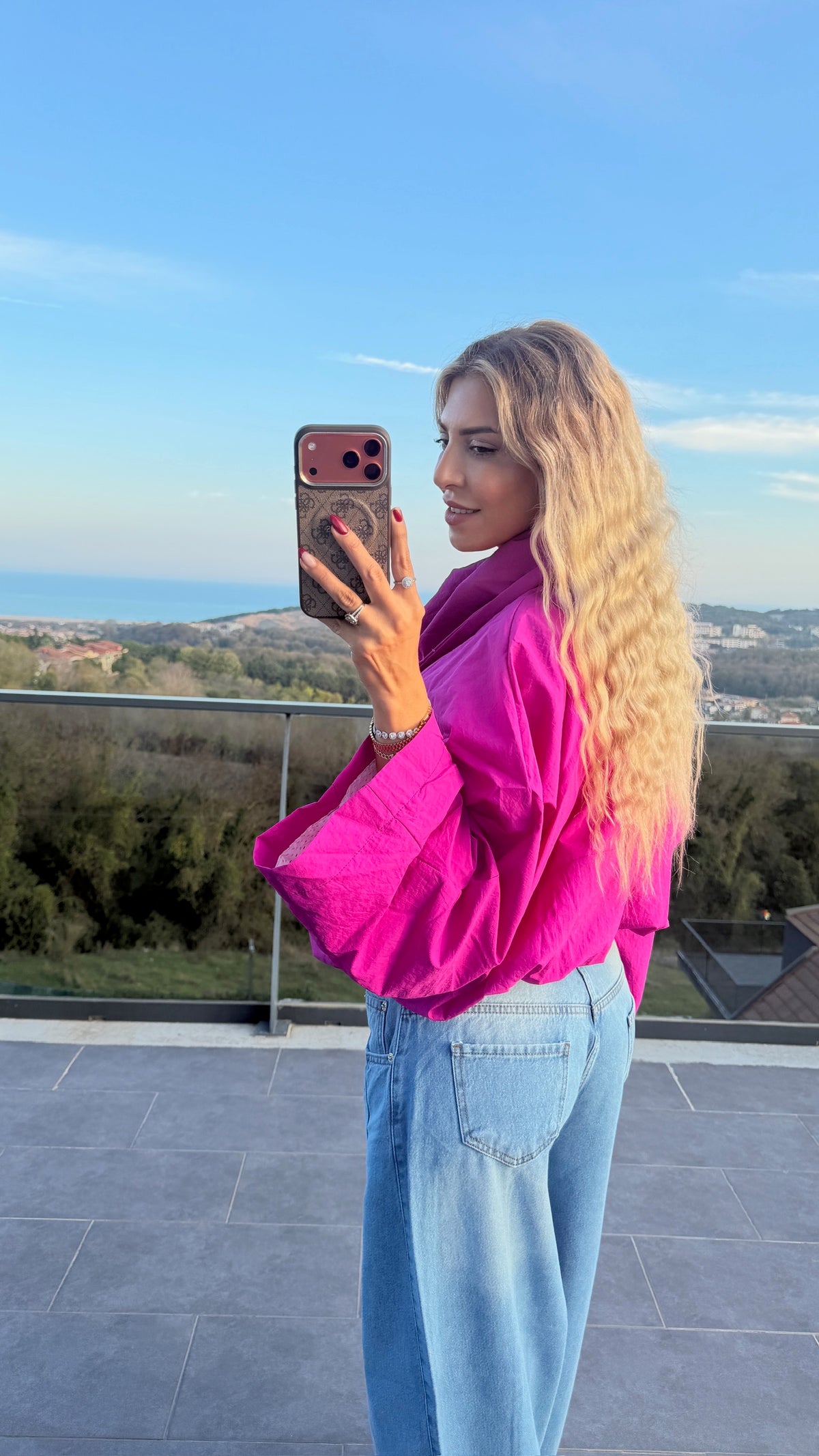 Yıkamalı Açık Mavi Balon Jean