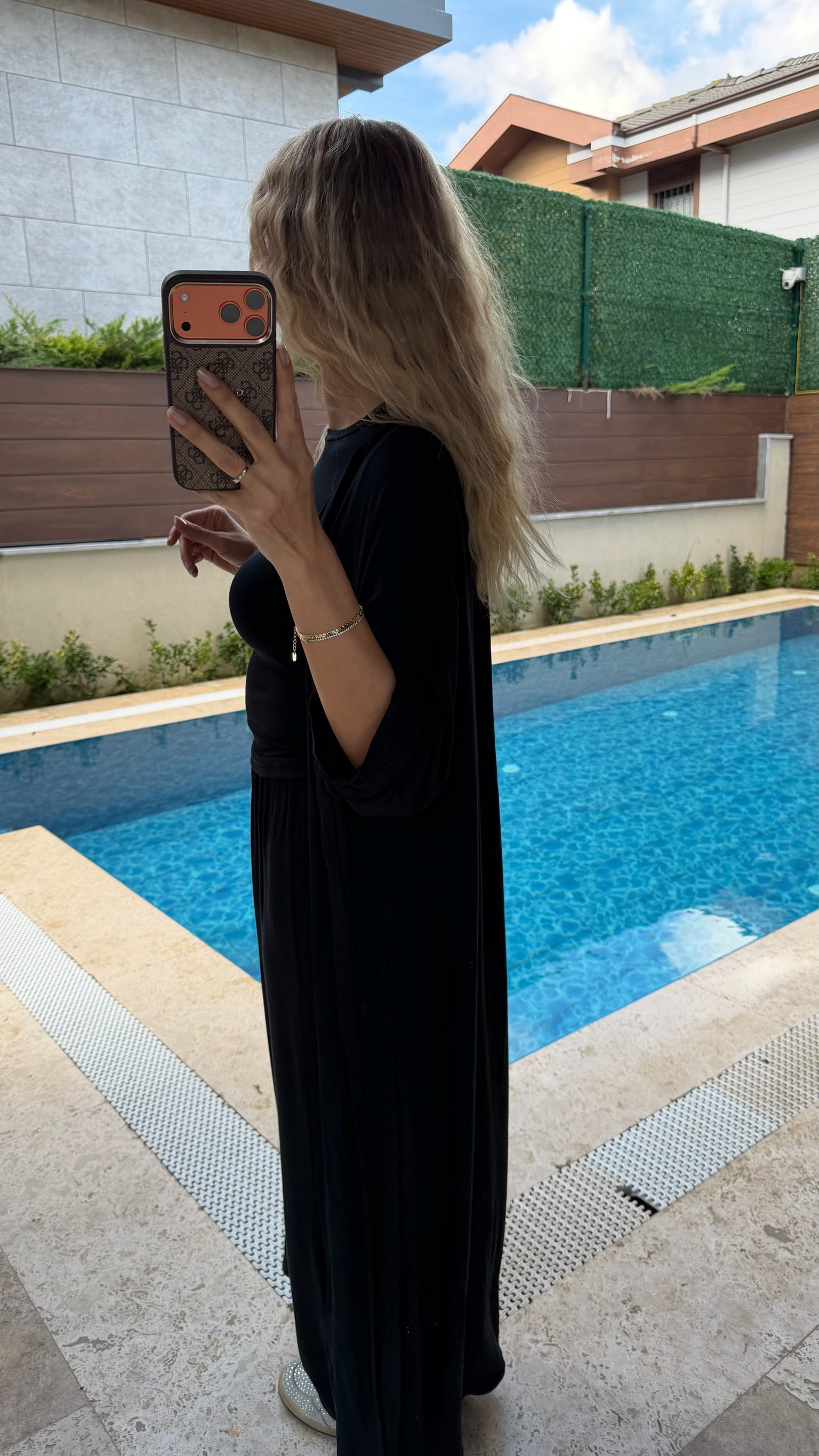 Uzun Hırkalı Üçlü Kaşmir Takım Siyah