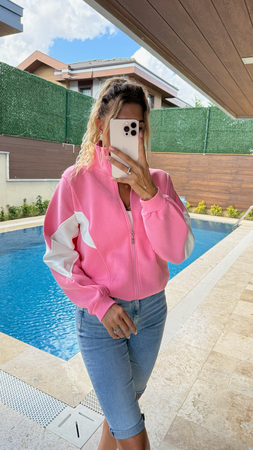 Şardonlu Garnili Oversize Hırka