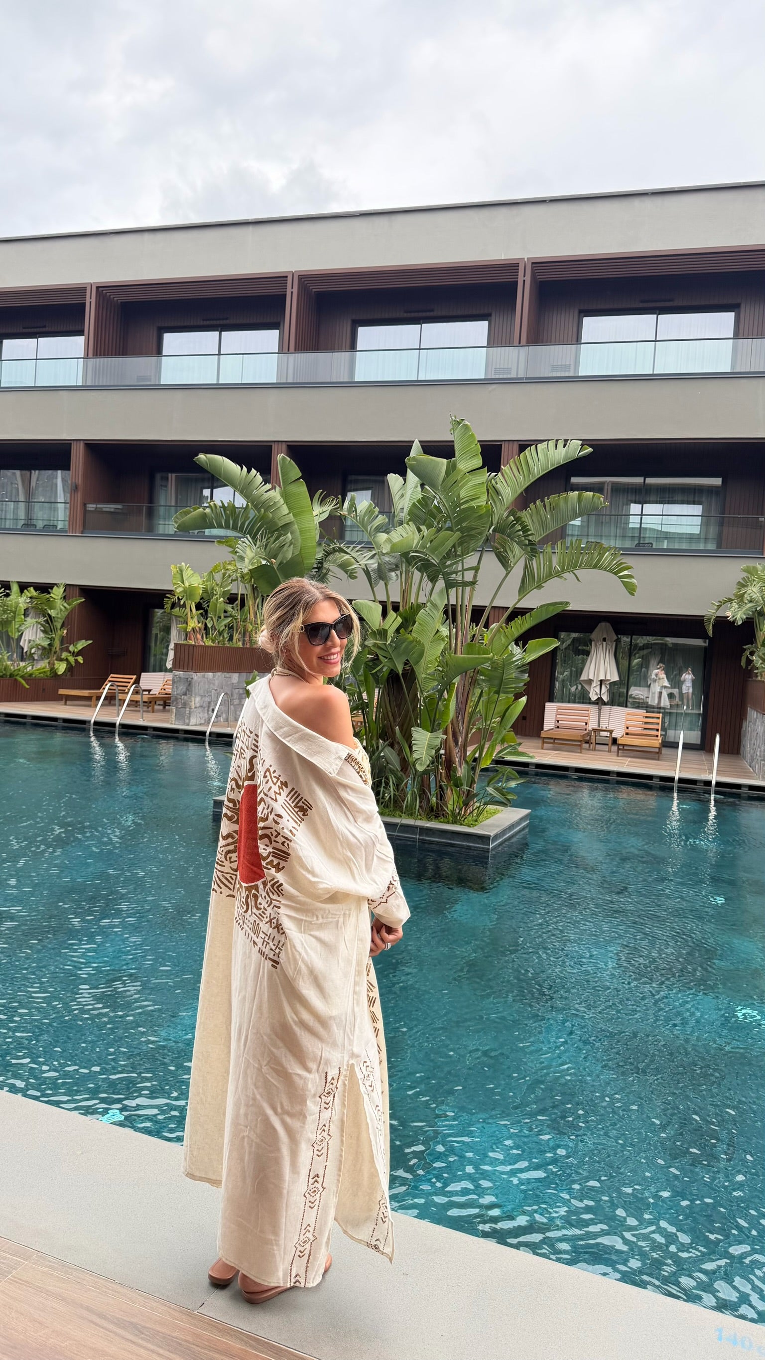 RA Bohem Güneş Baskı Kimono