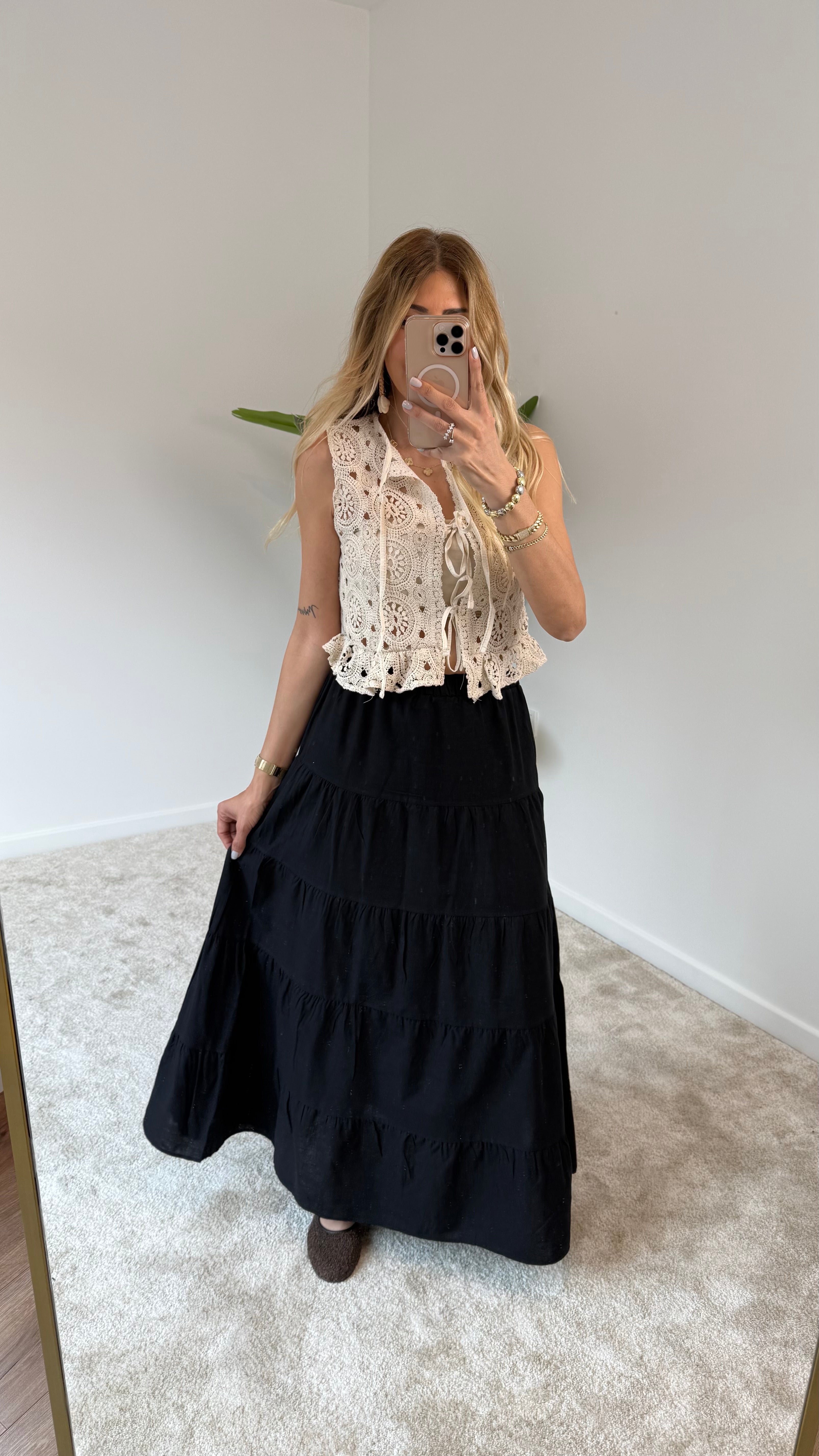 Poplin Etek Siyah