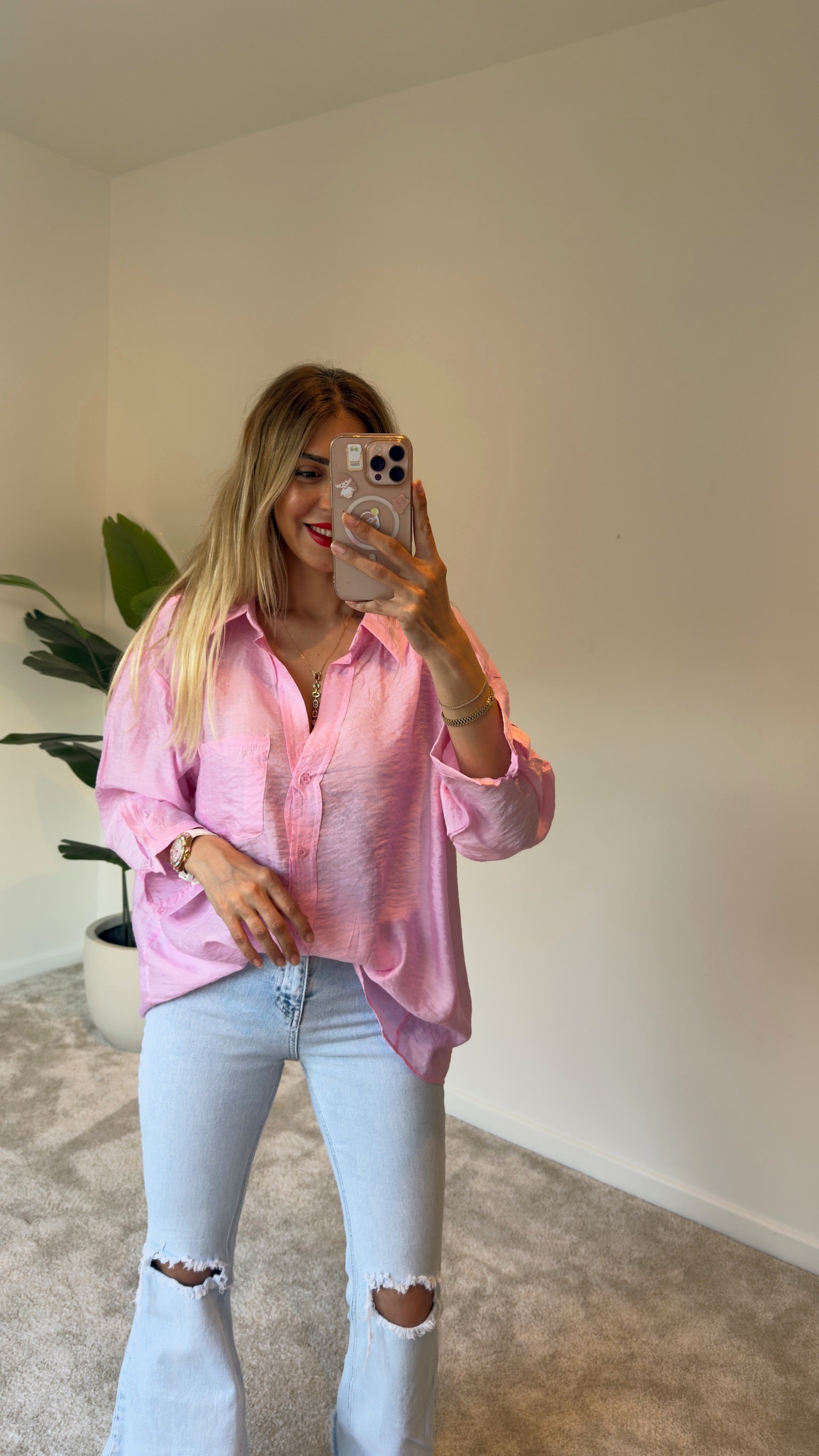 Steria Gömlek Pembe