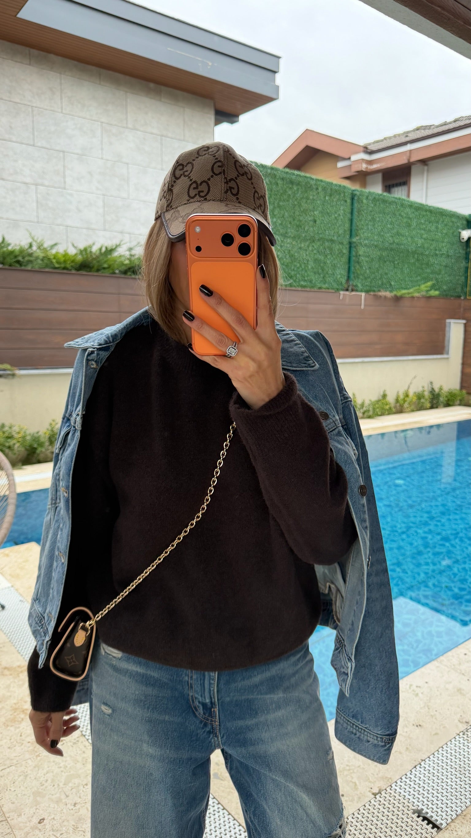 Dilvin Yumuşak Dokulu Triko Kazak Koyu Kahve