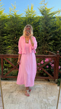 Candy Gömlekli Elbise Pembe