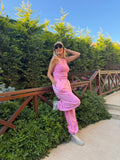 Brooklyn Yıkamalı Takım Pembe