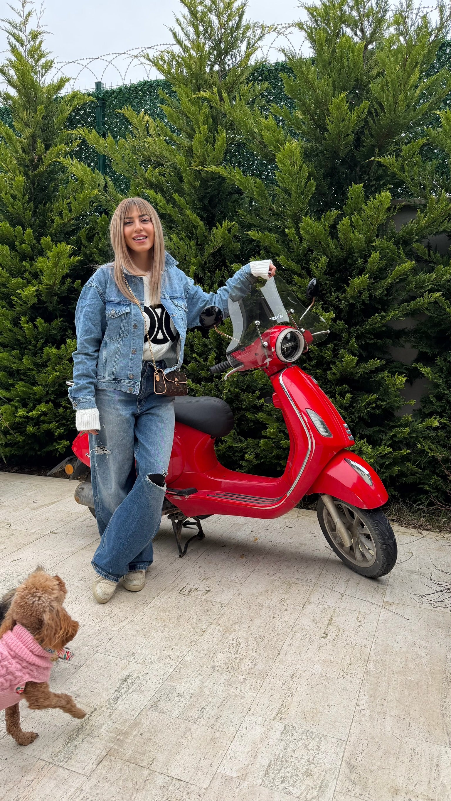 İthal Yazı Baskılı Denim Kot Ceket