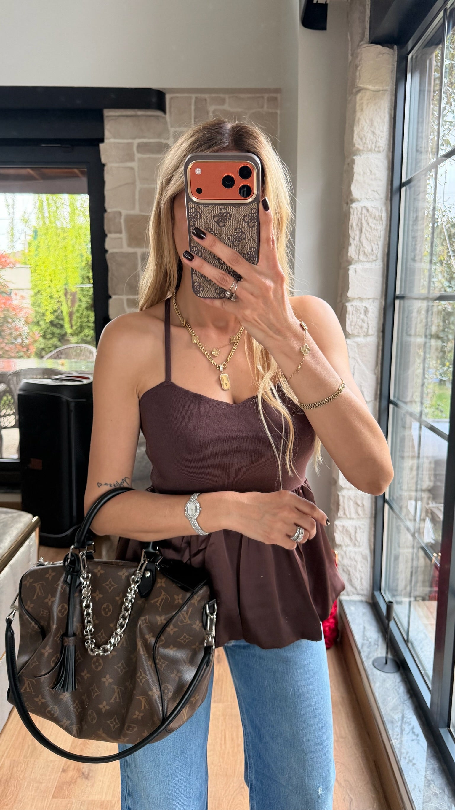 Mng Saten Balon Bluz