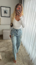 Miss Taş İşleme Mavi Jean