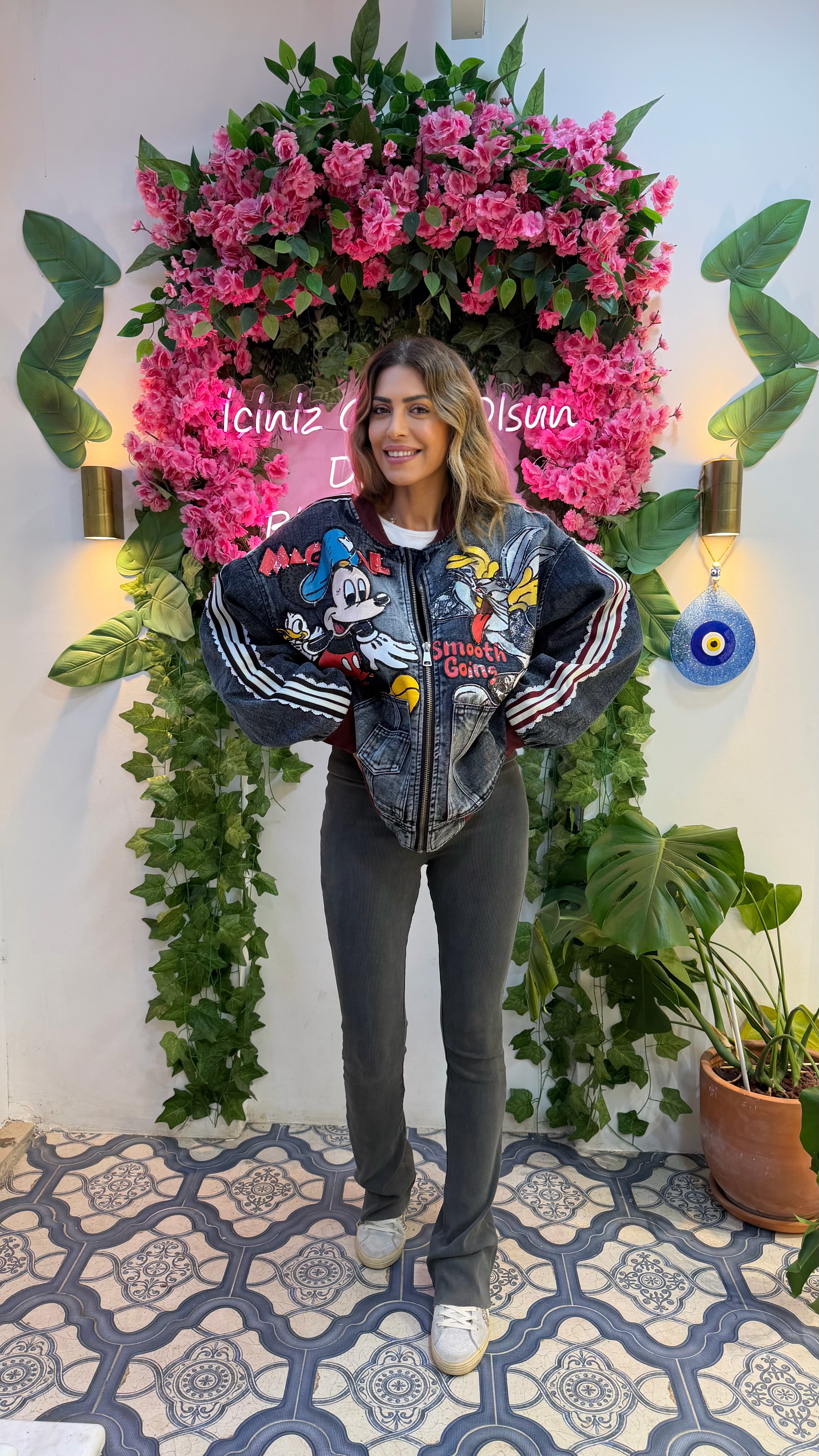 Miki İthal Figürlü Ceket