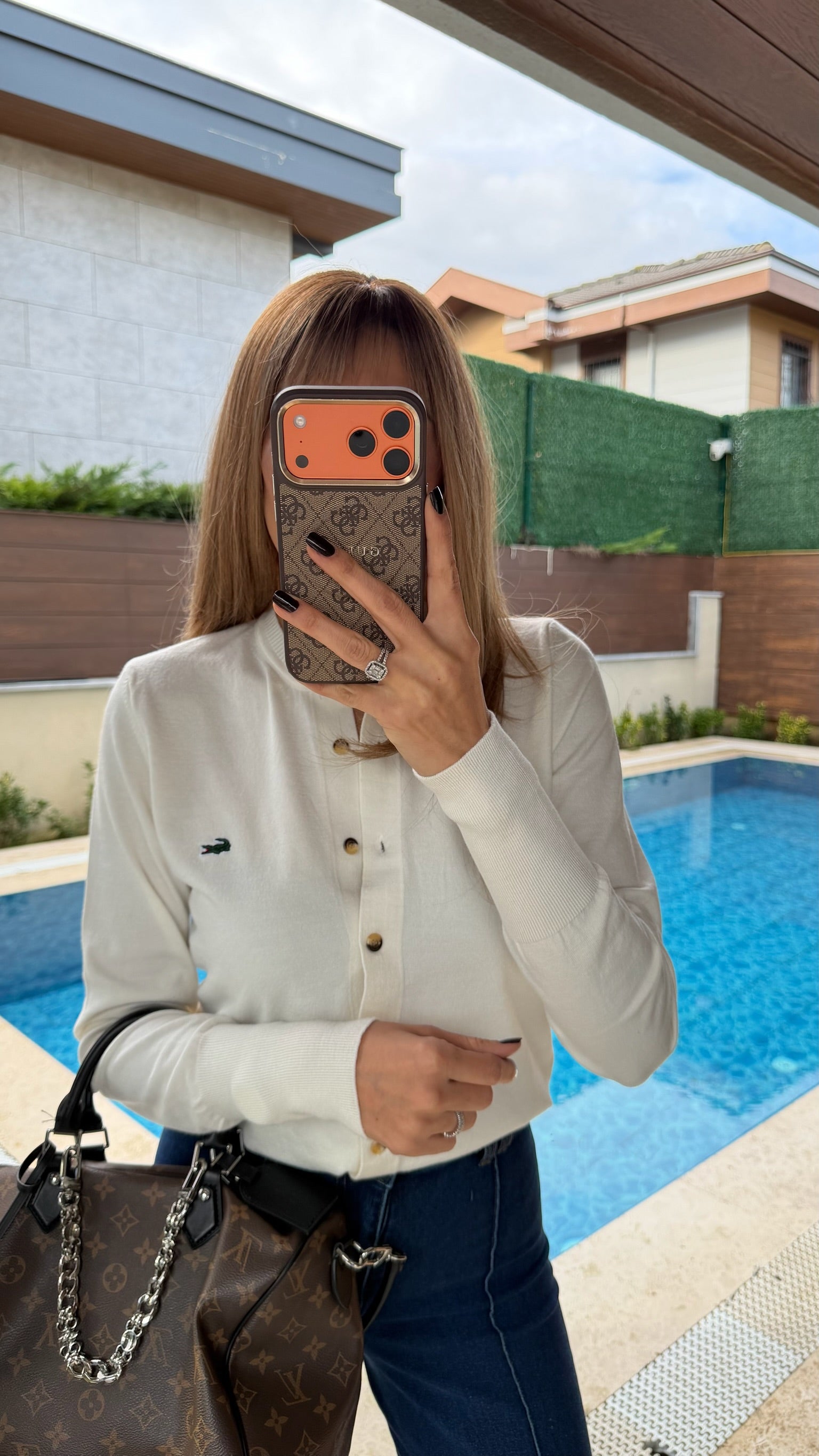 LCT Yumoş Triko Hırka Beyaz