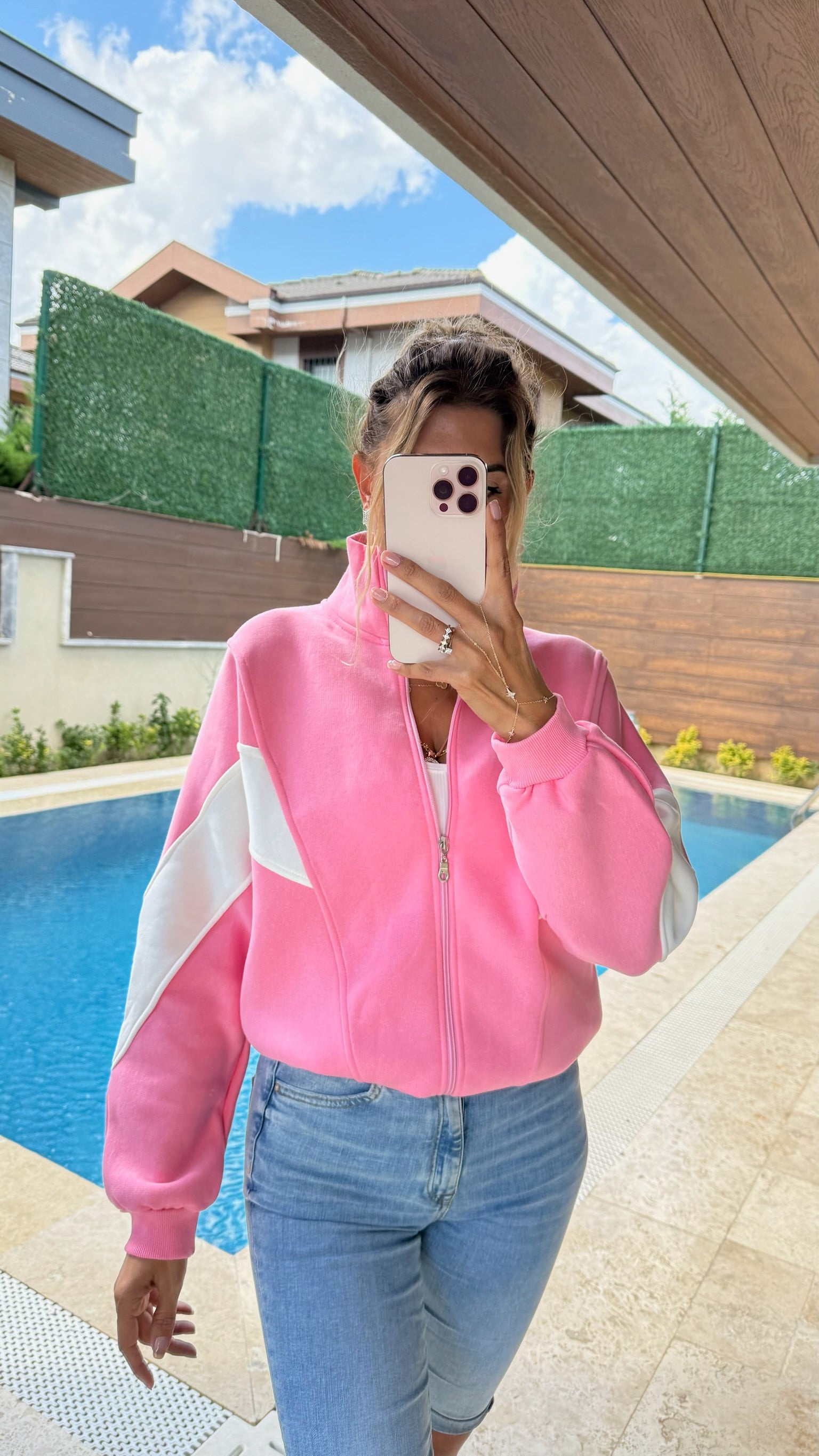 Şardonlu Garnili Oversize Hırka