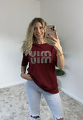 Miu Miu Bordo Tişört