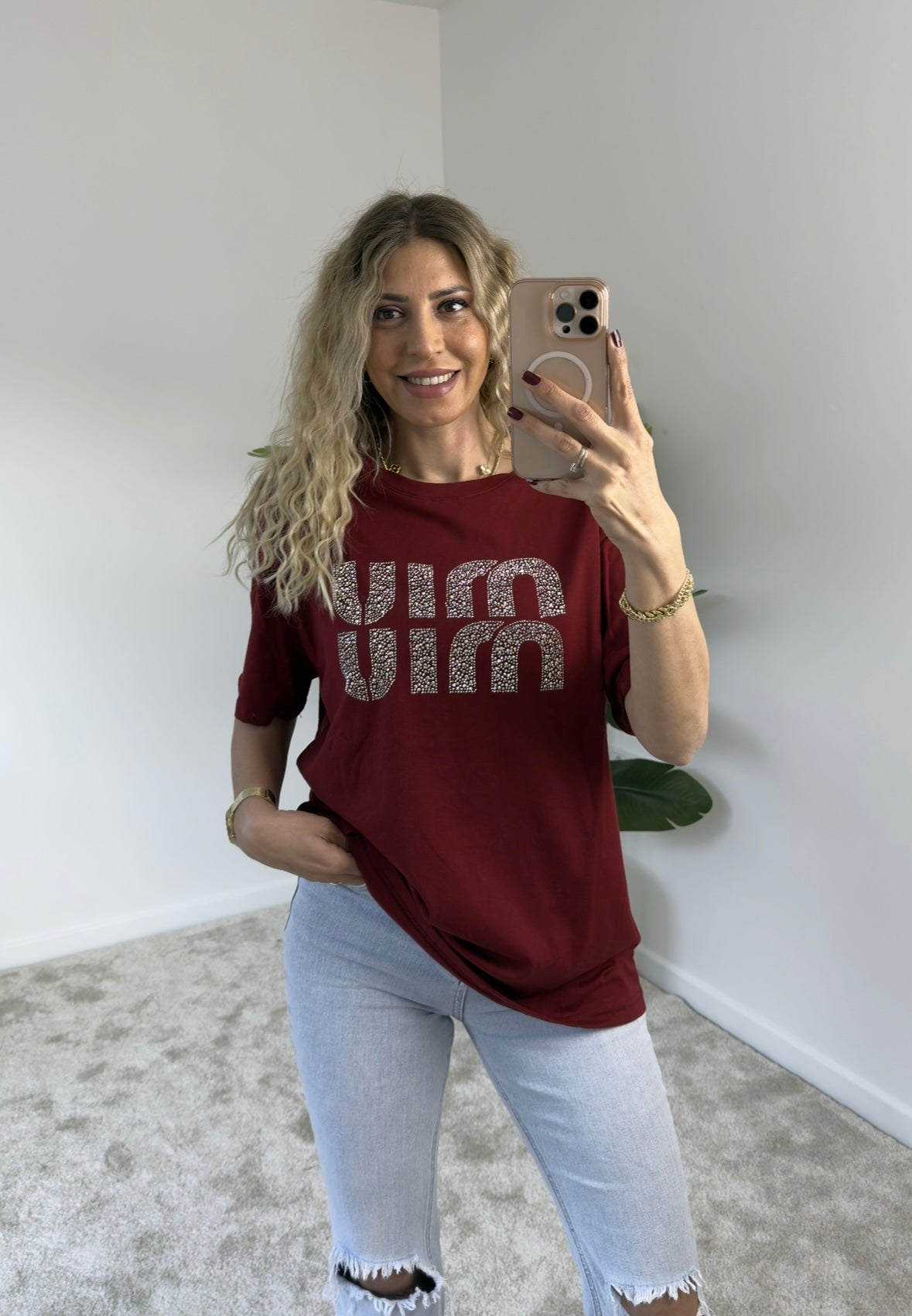 Miu Miu Bordo Tişört