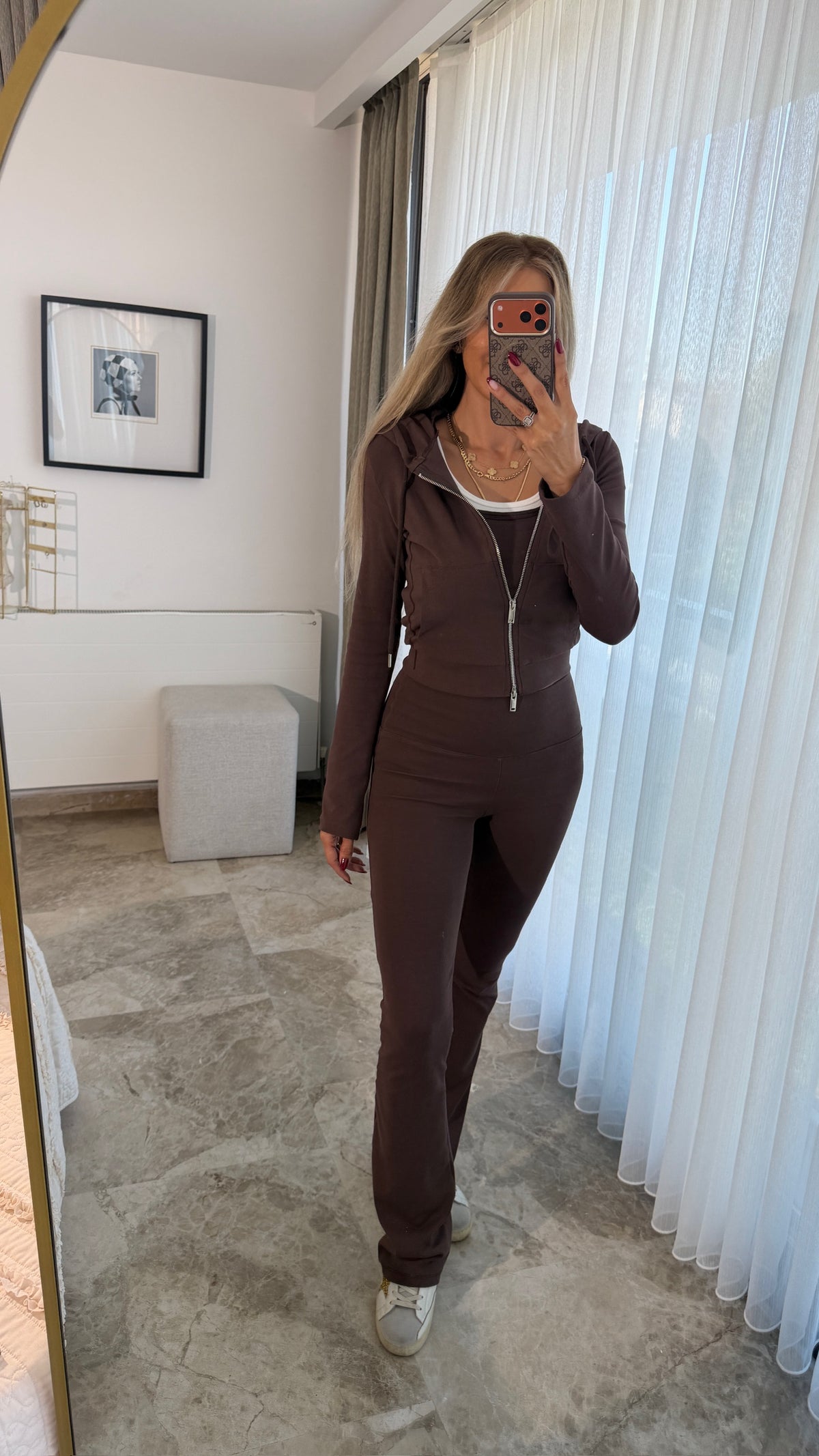 Coffee Fit Üçlü Takım Kahverengi