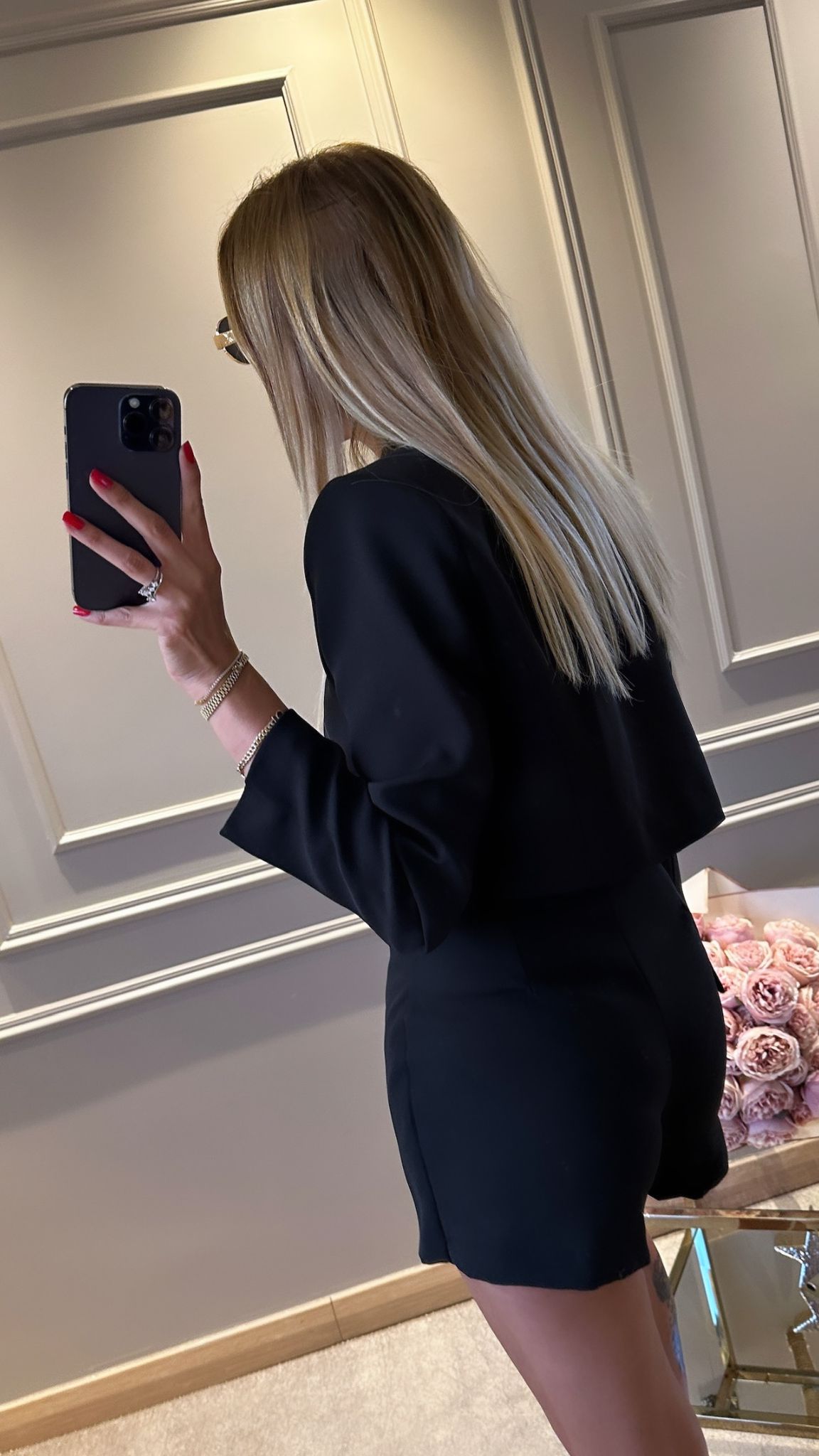 Crop Ceket Etek Takım