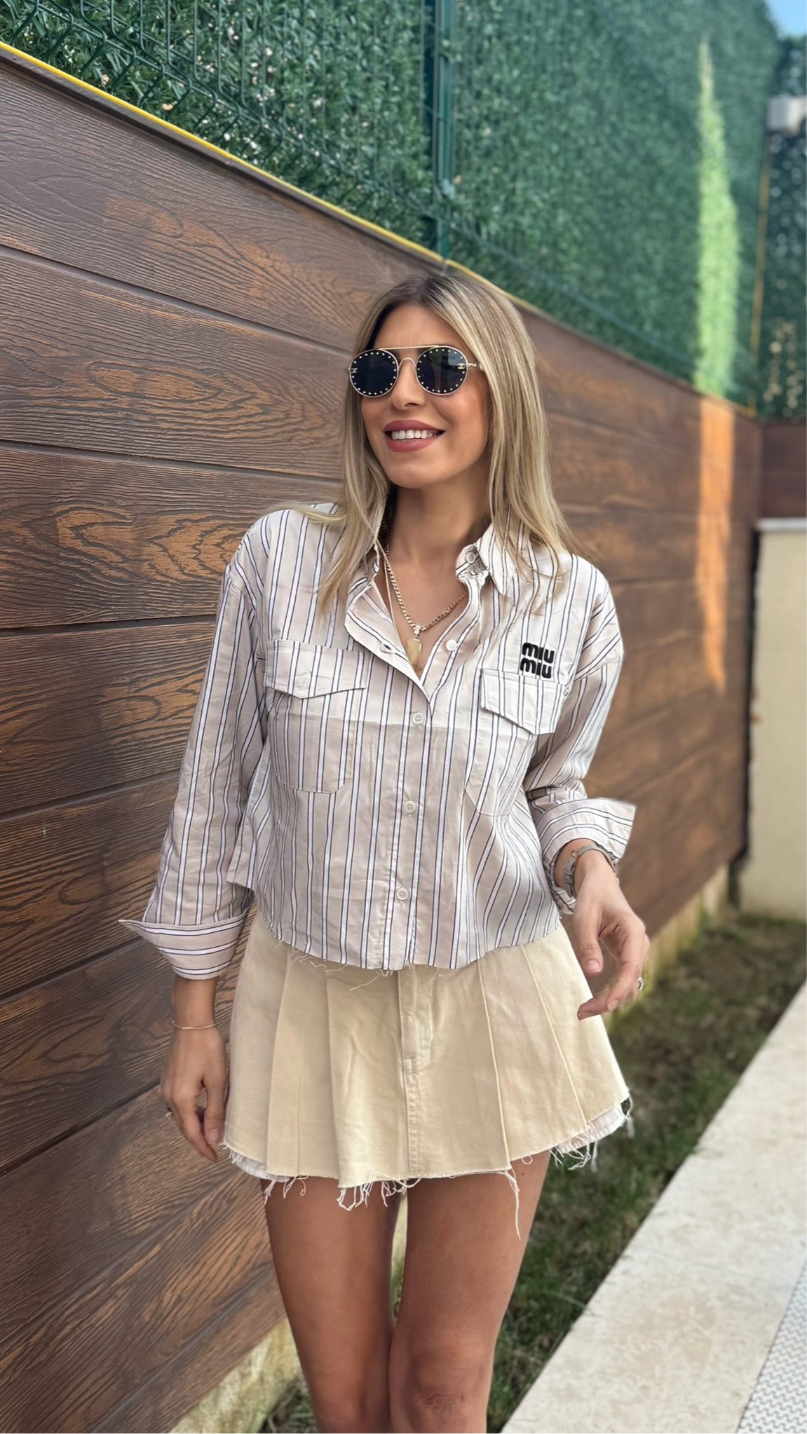 Miumiu Çizgili Gömlek