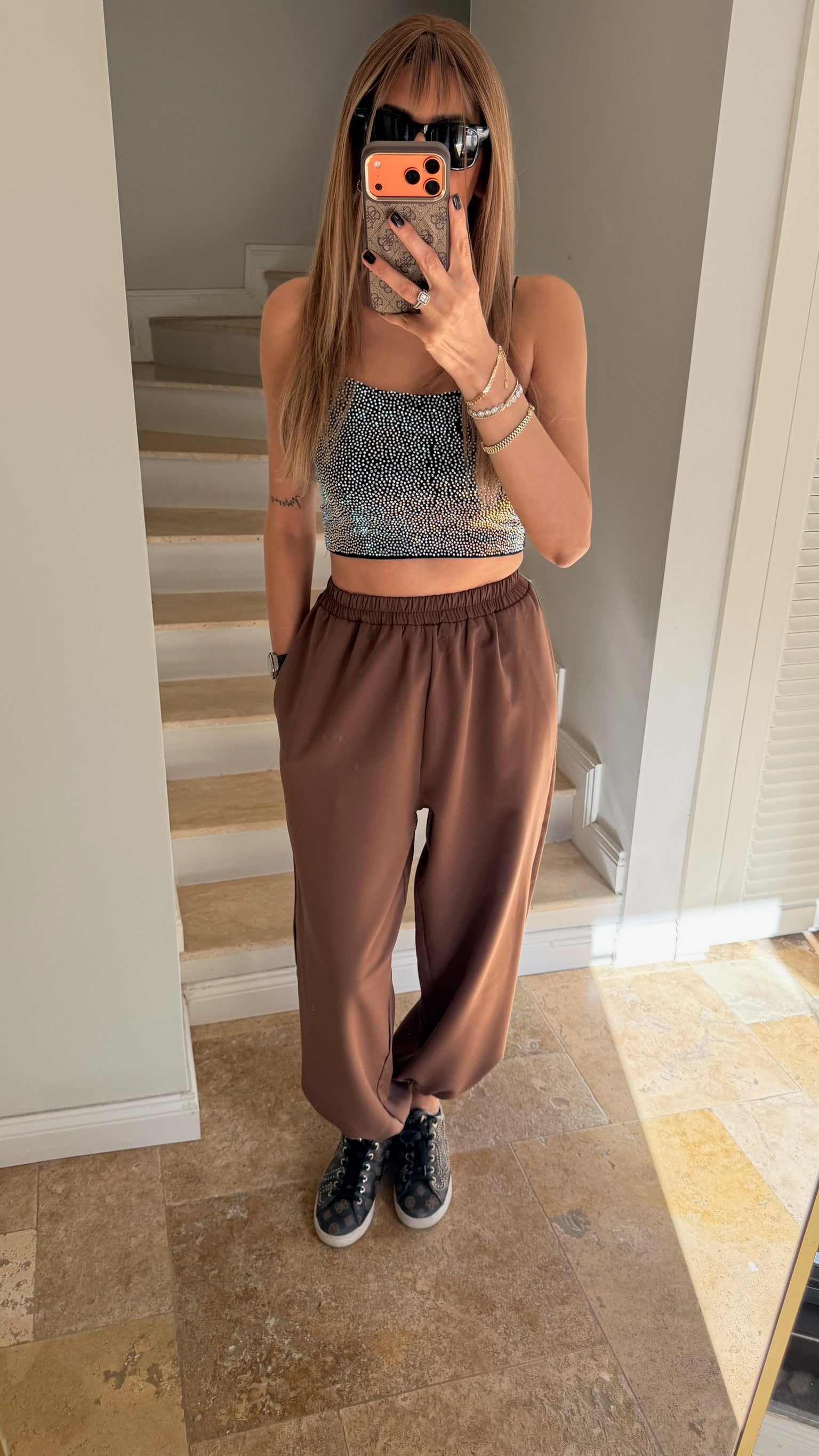 Relax Şalvar Model Pantolon Kahverengi