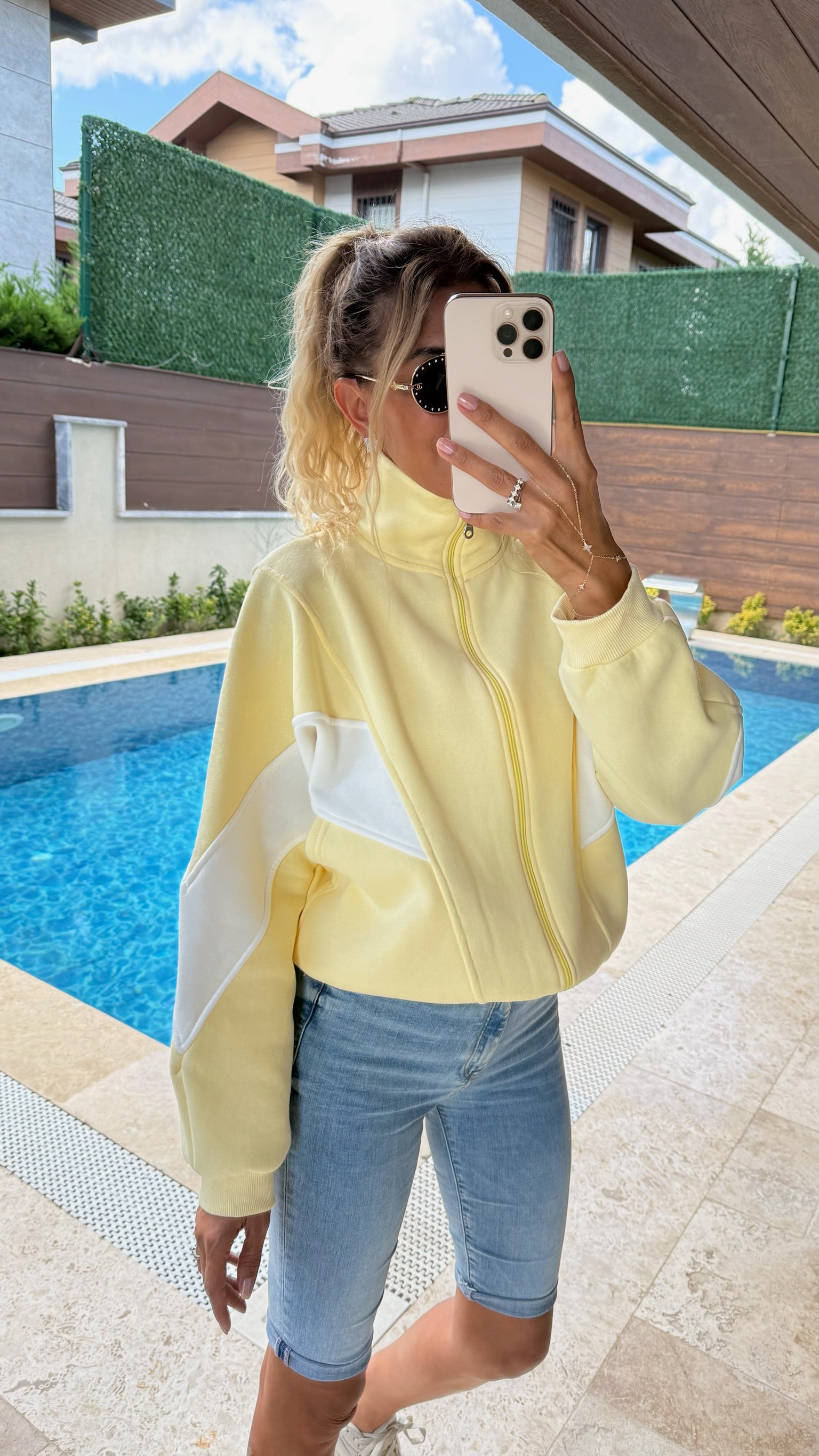 Şardonlu Garnili Oversize Hırka