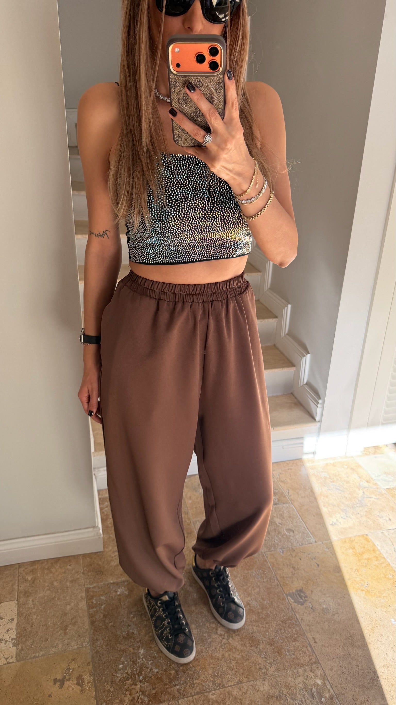 Relax Şalvar Model Pantolon Kahverengi