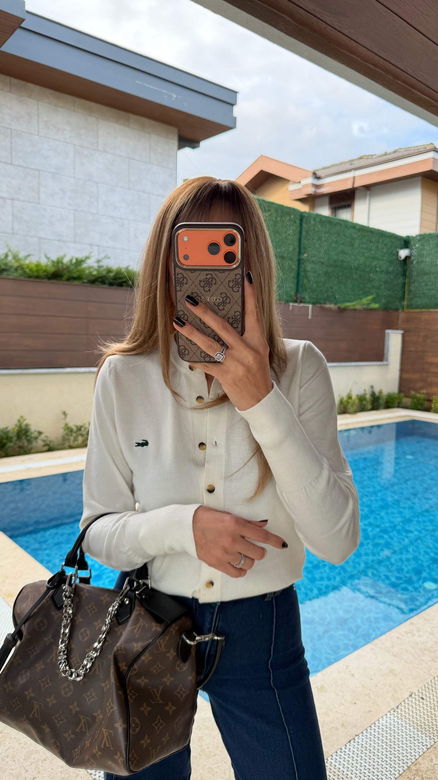 LCT Yumoş Triko Hırka Beyaz