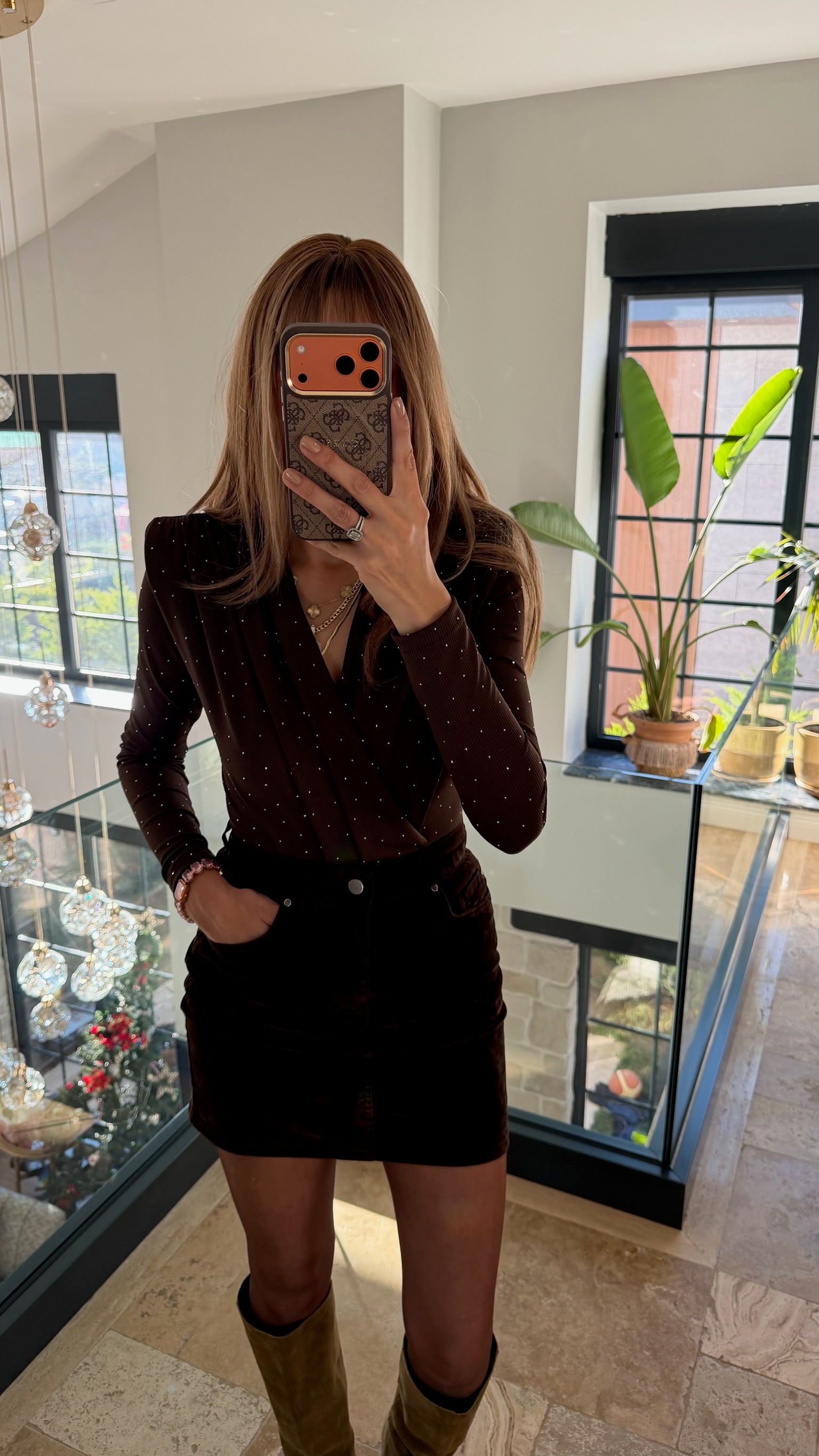 Dilvin Kadife Premium Mini Etek