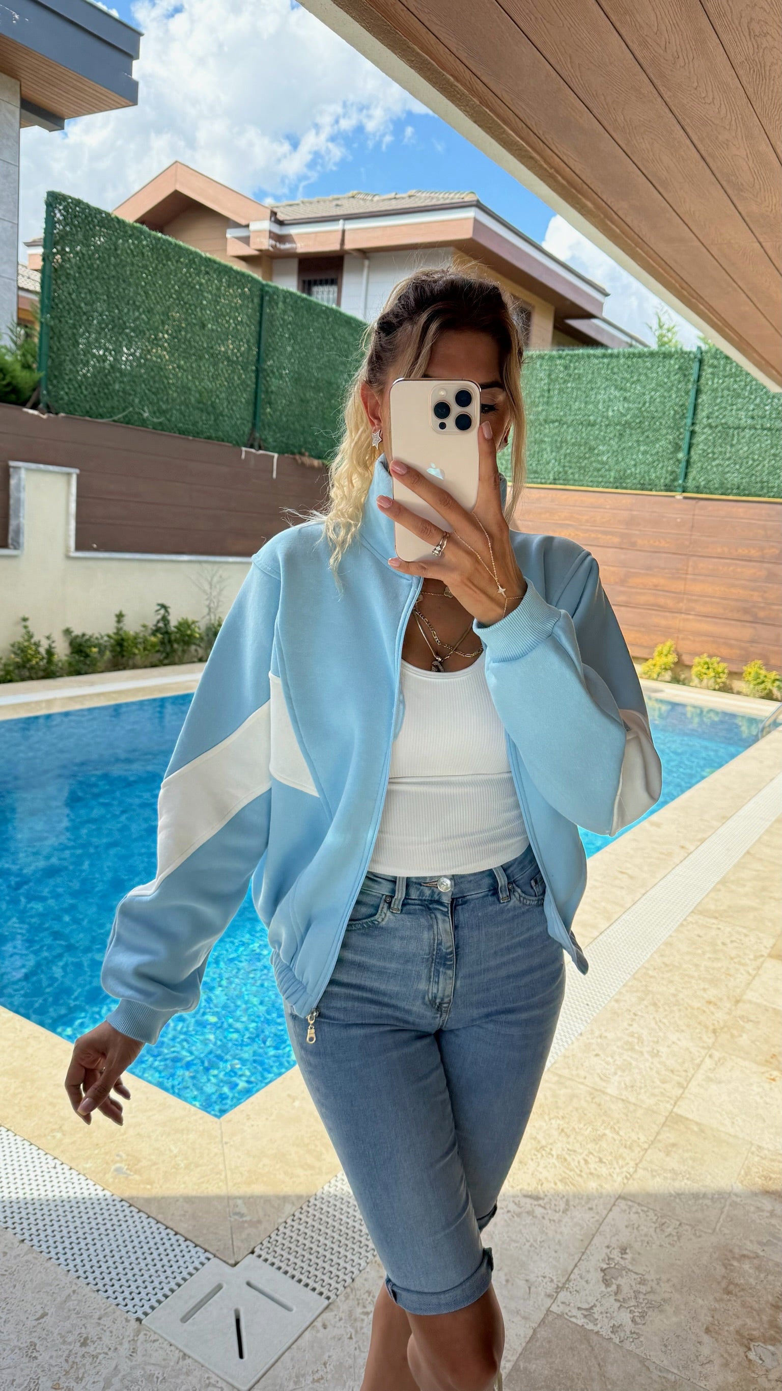 Şardonlu Garnili Oversize Hırka