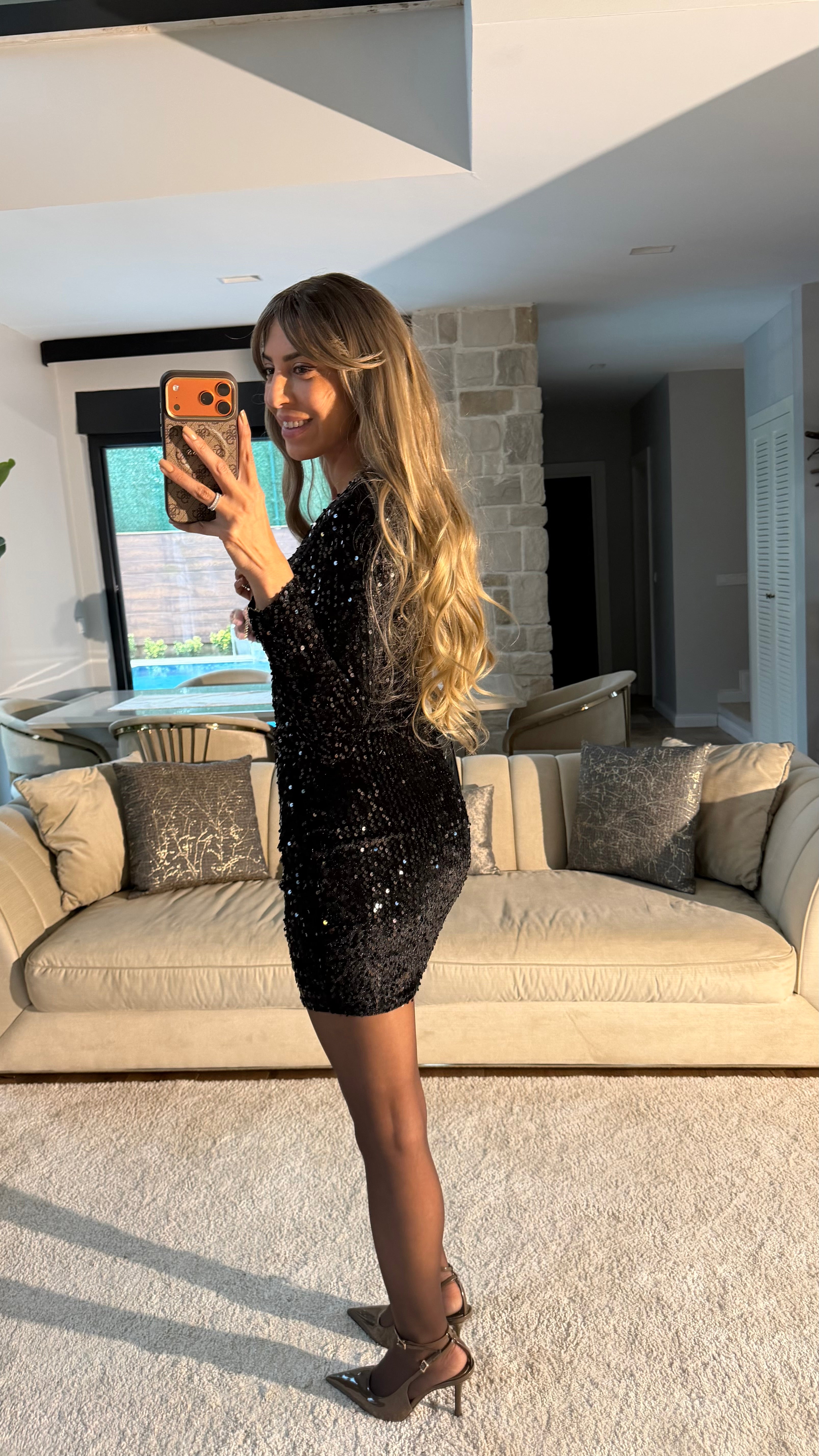 Pulpayet Mini Elbise Siyah