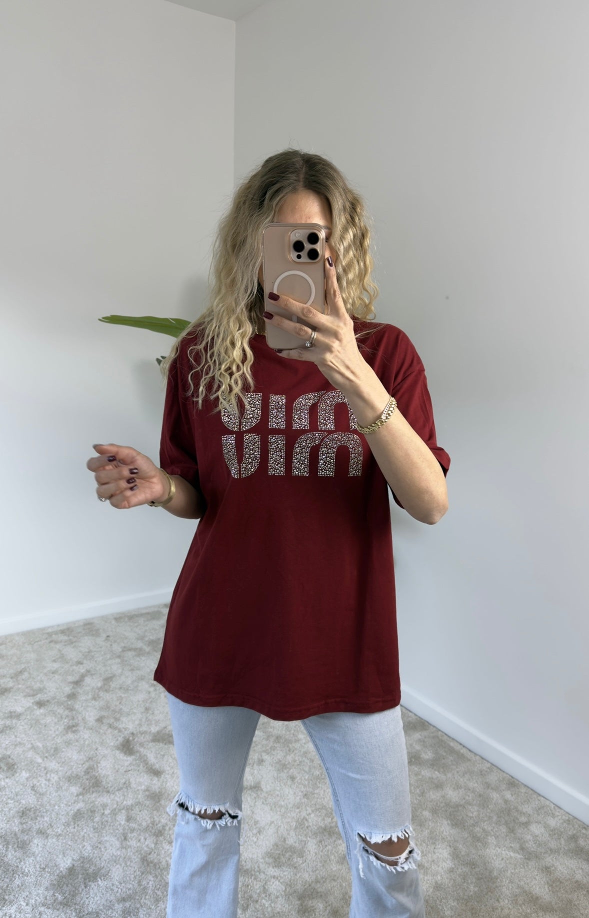 Miu Miu Bordo Tişört