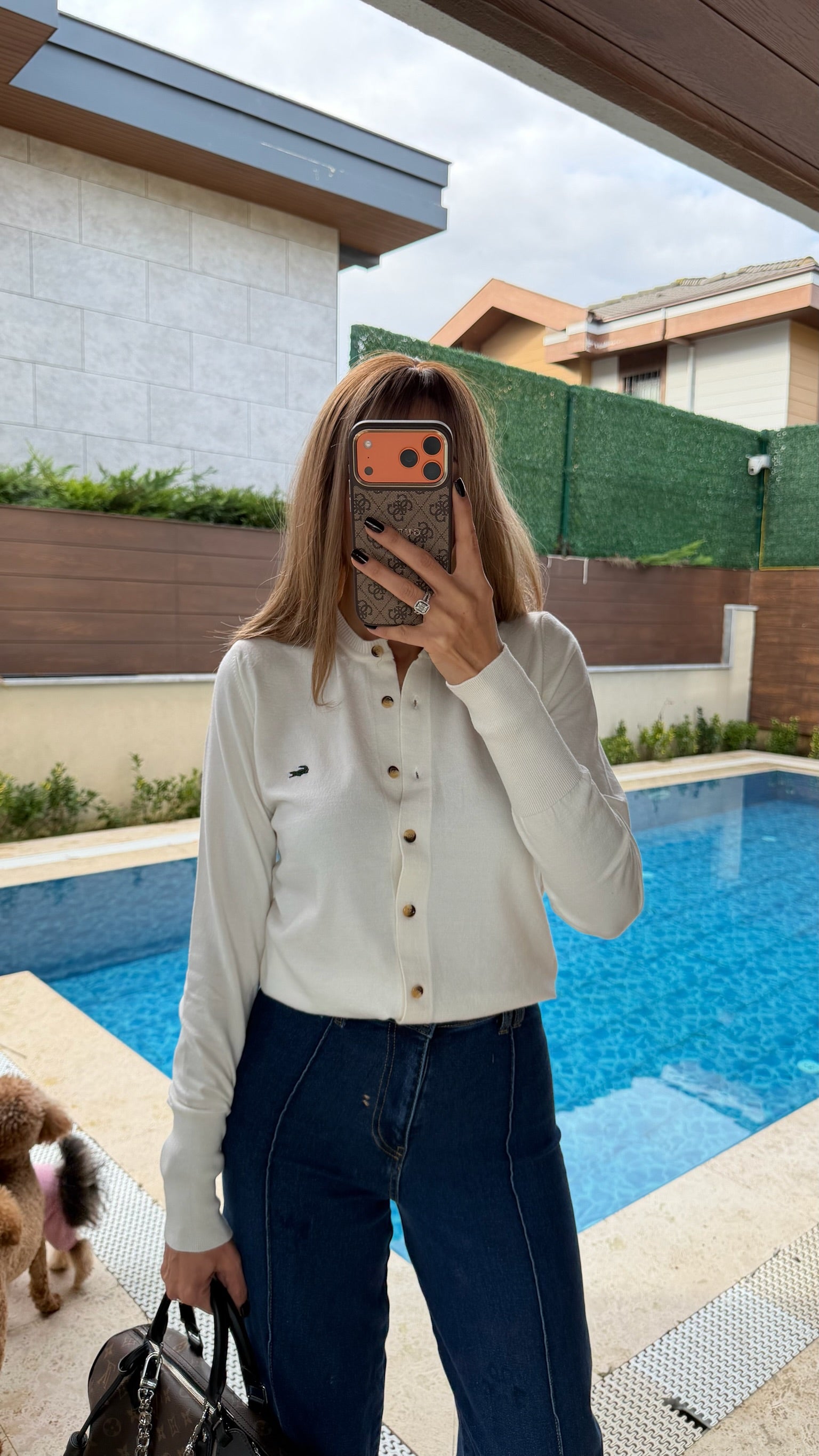 LCT Yumoş Triko Hırka Beyaz