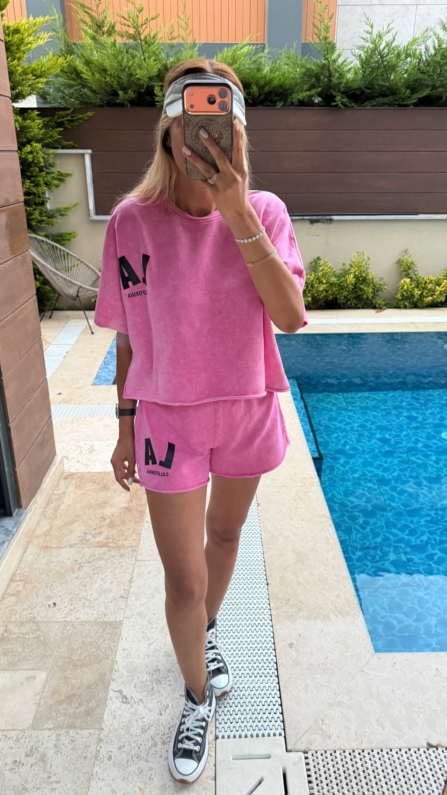 Neva Yıkamalı Takım Pembe