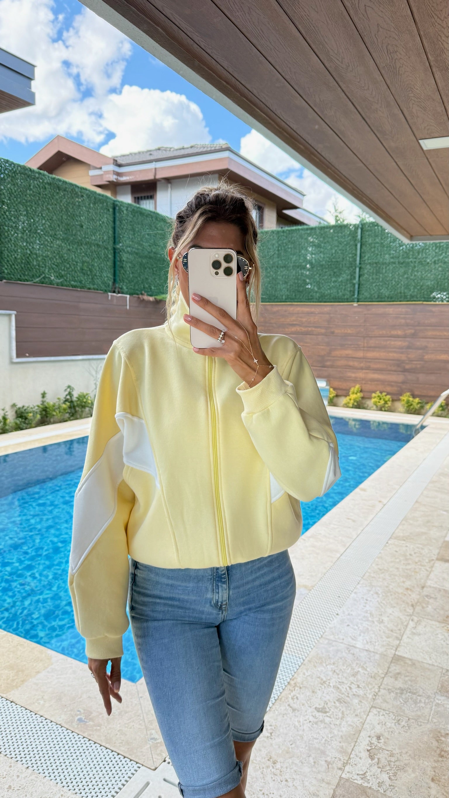 Şardonlu Garnili Oversize Hırka