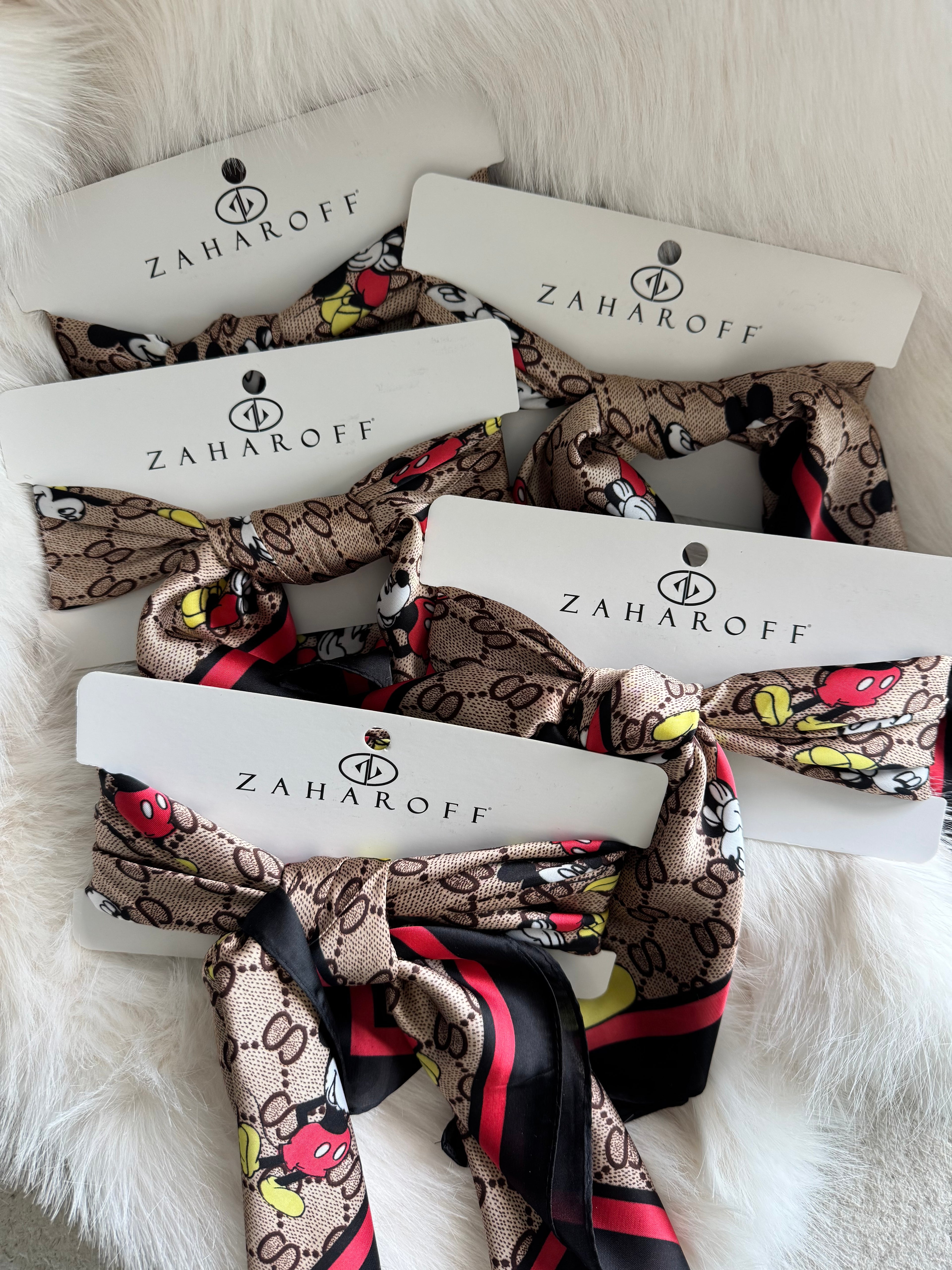 Desenli İpek Fular Mickey Mouse