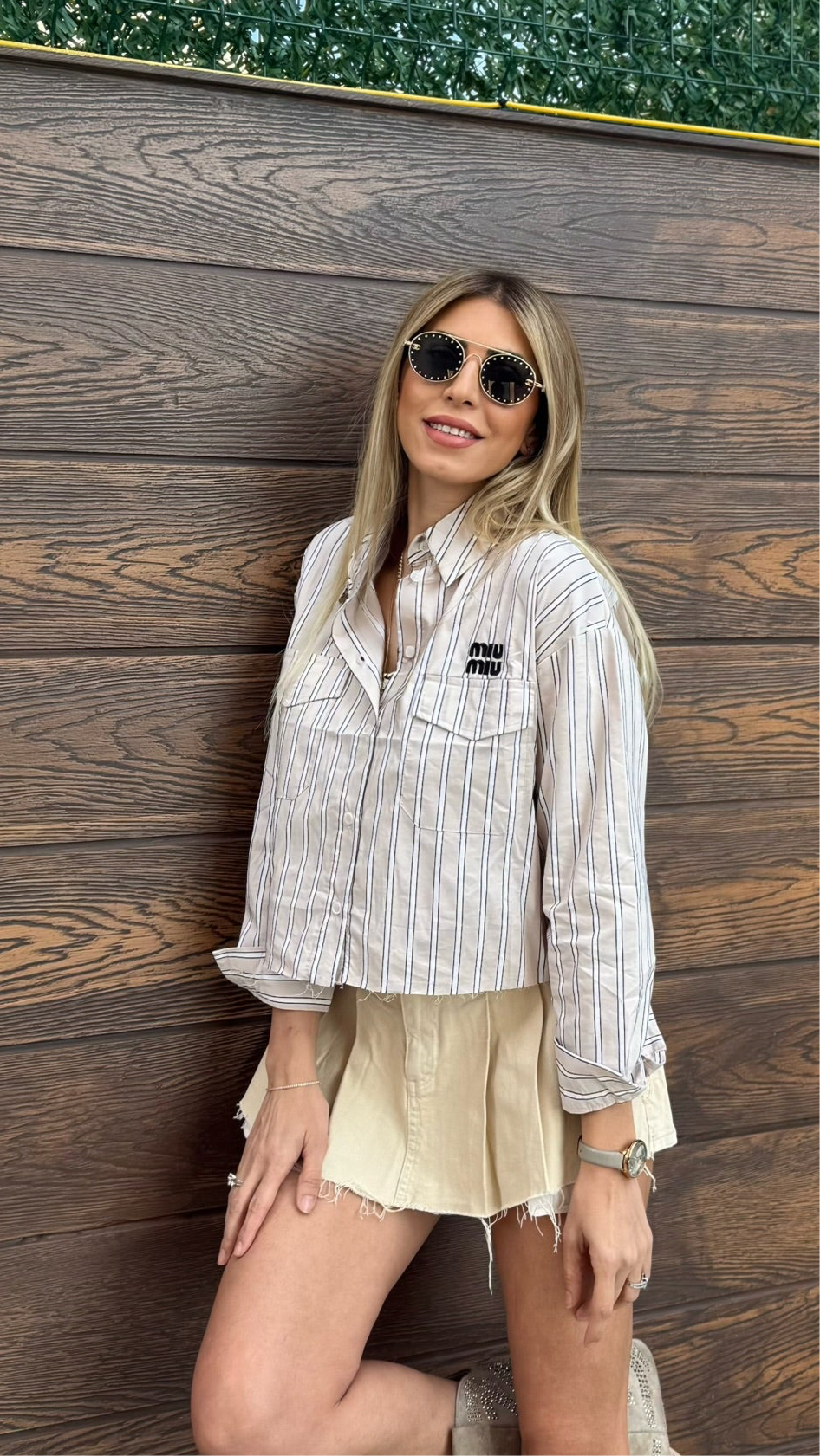 Miumiu Çizgili Gömlek