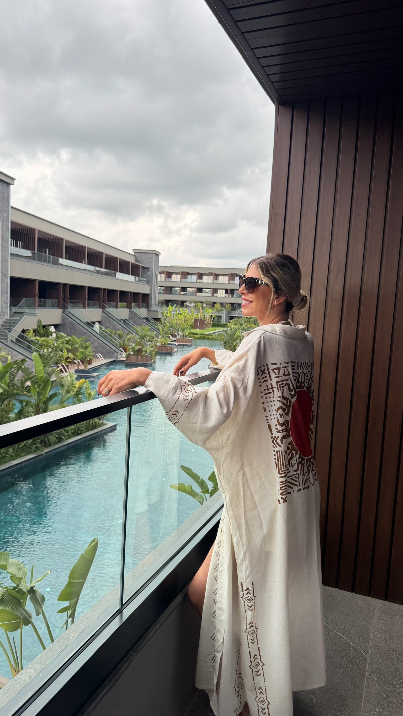 RA Bohem Güneş Baskı Kimono