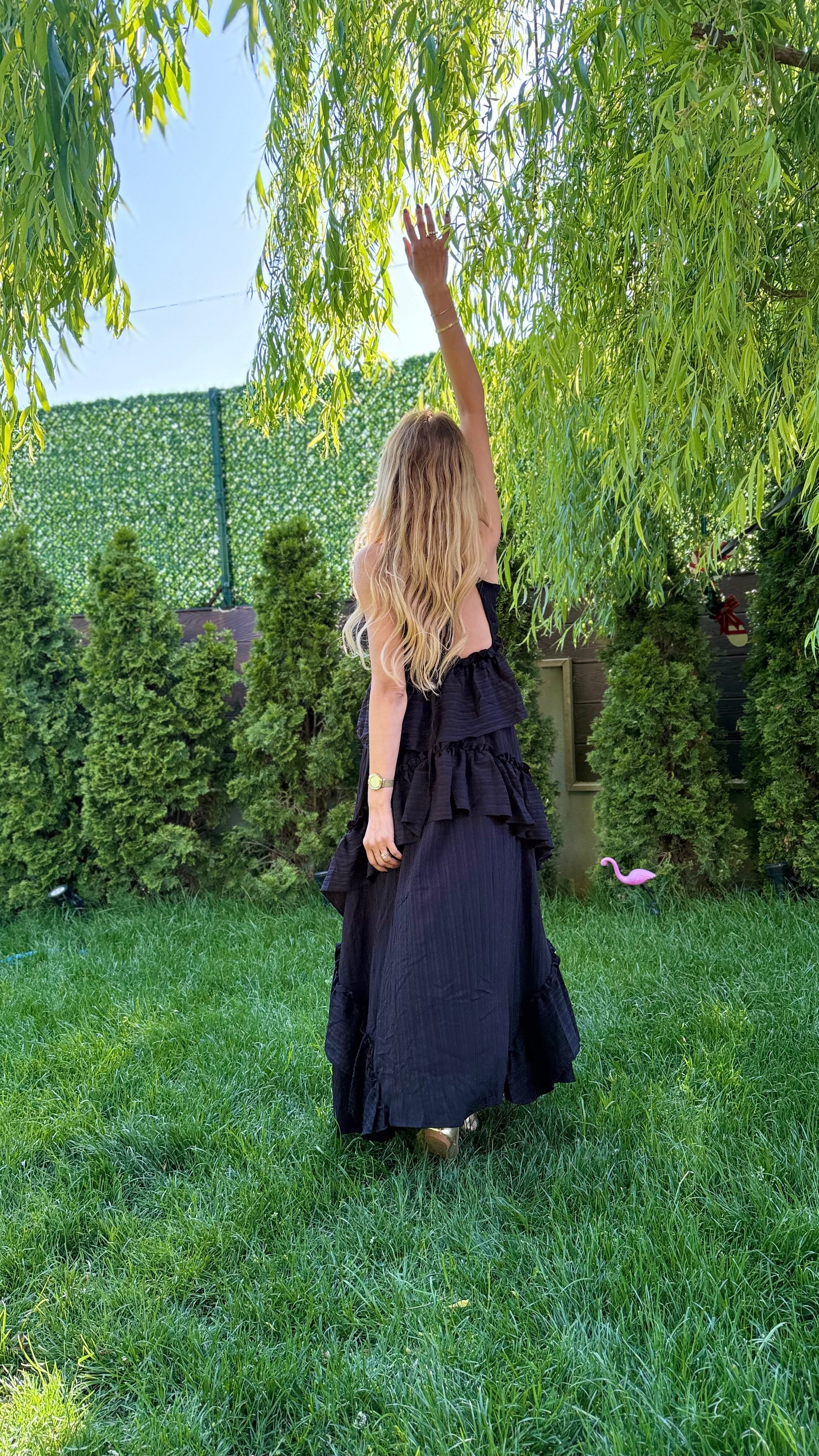 Mouna Bağlamalı Elbise Siyah