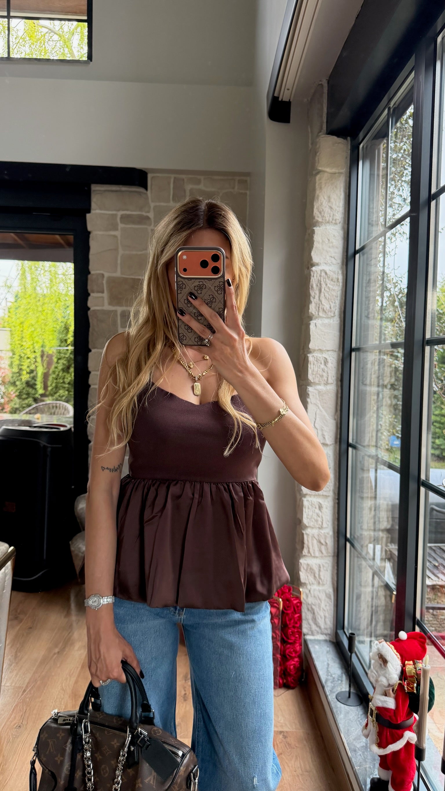 Mng Saten Balon Bluz