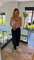 Scarlet Taşlı Havuç Pantolon Lacivert