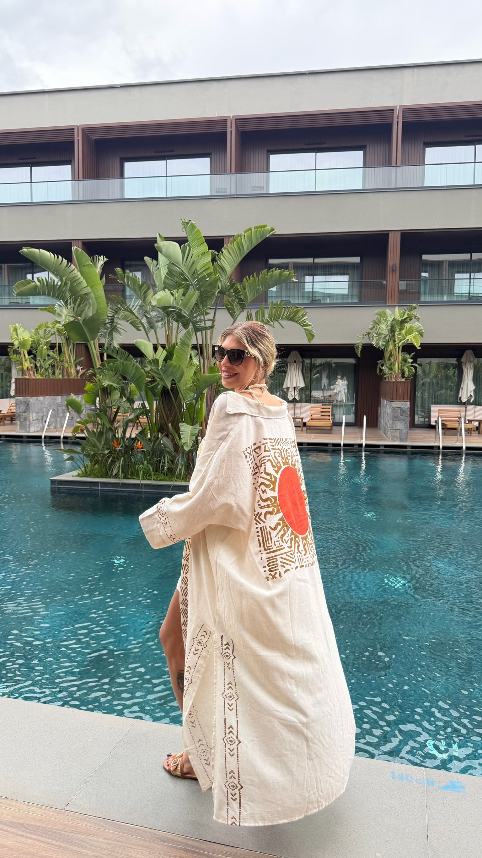 RA Bohem Güneş Baskı Kimono