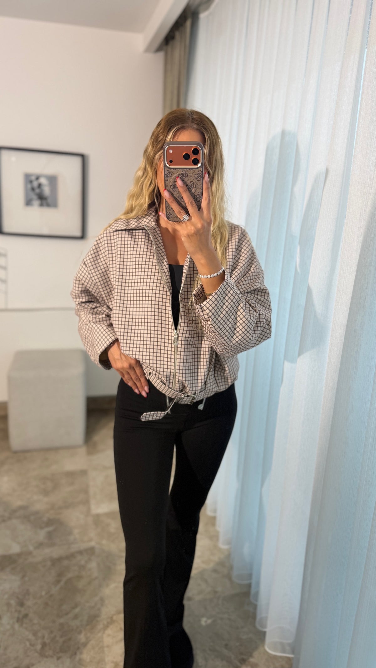 Zr Check Bomber Ceket Vizon